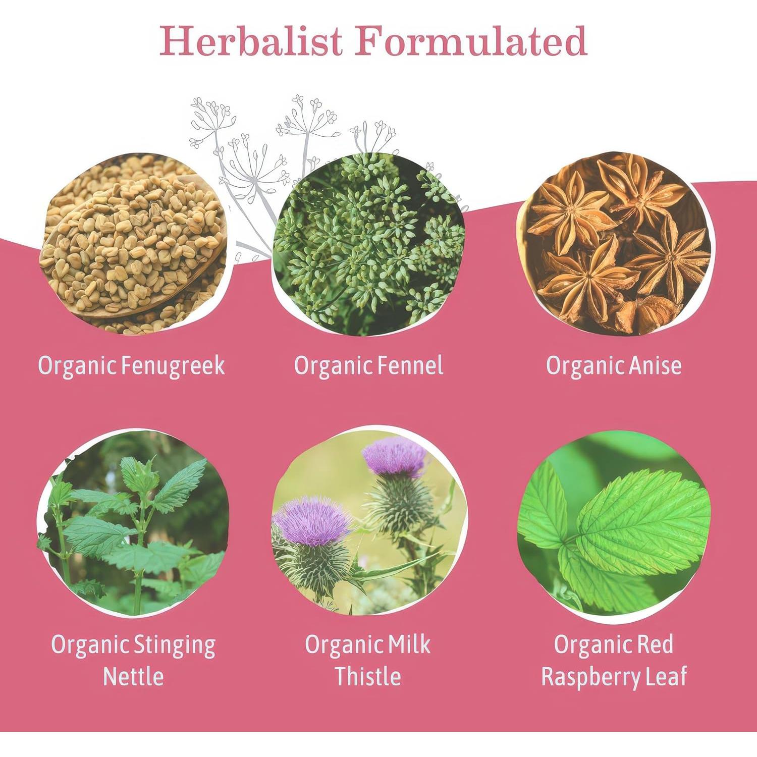 Té de Lactancia Orgánico Milkmaid Earth Mama - 16 Bolsitas x 3