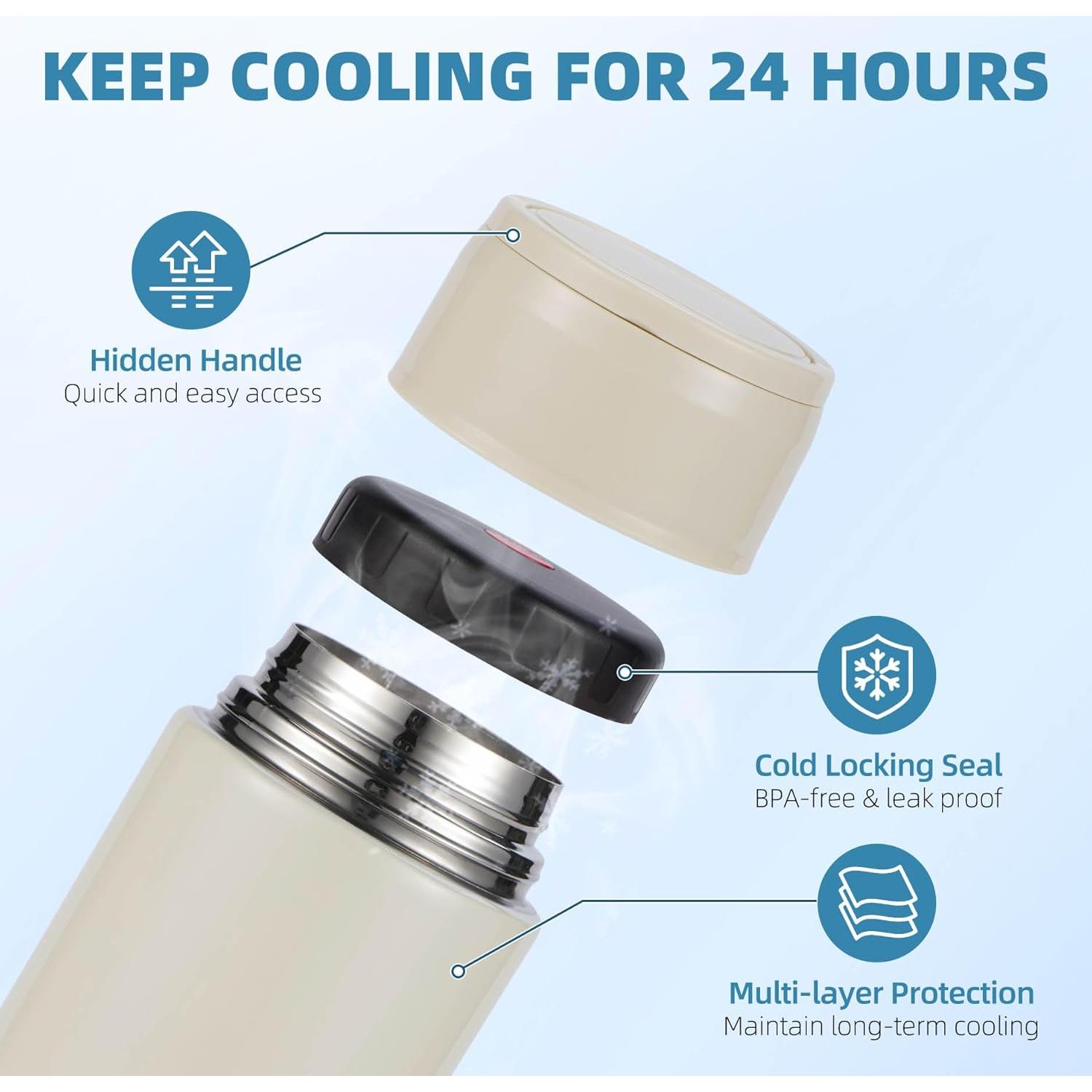 Enfriador de Leche Materna SINSUFUR Acero Inoxidable 1.18L Blanco