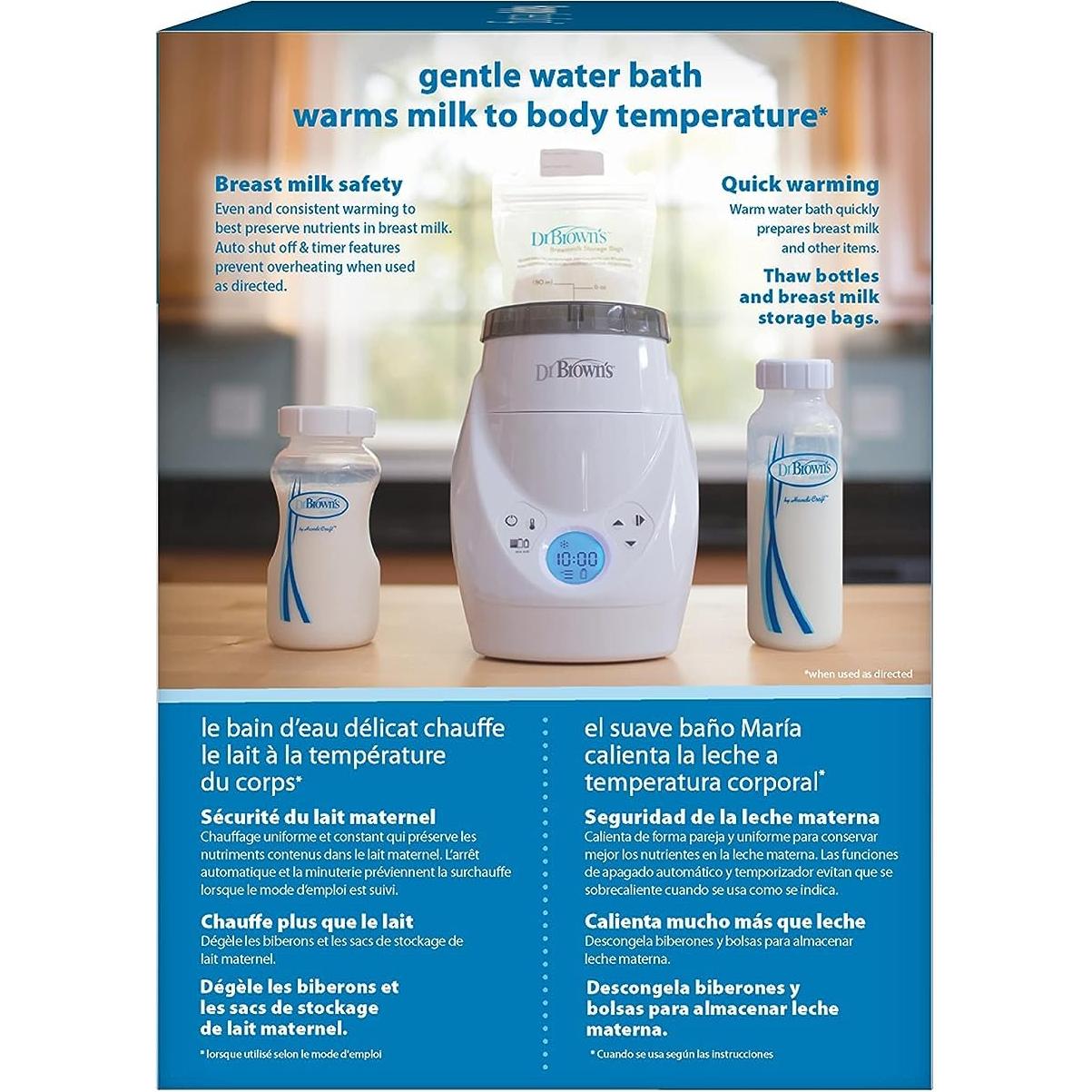 Calentador de Leche Materna Dr. Brown MilkSPA + 4 Botellas 120ml