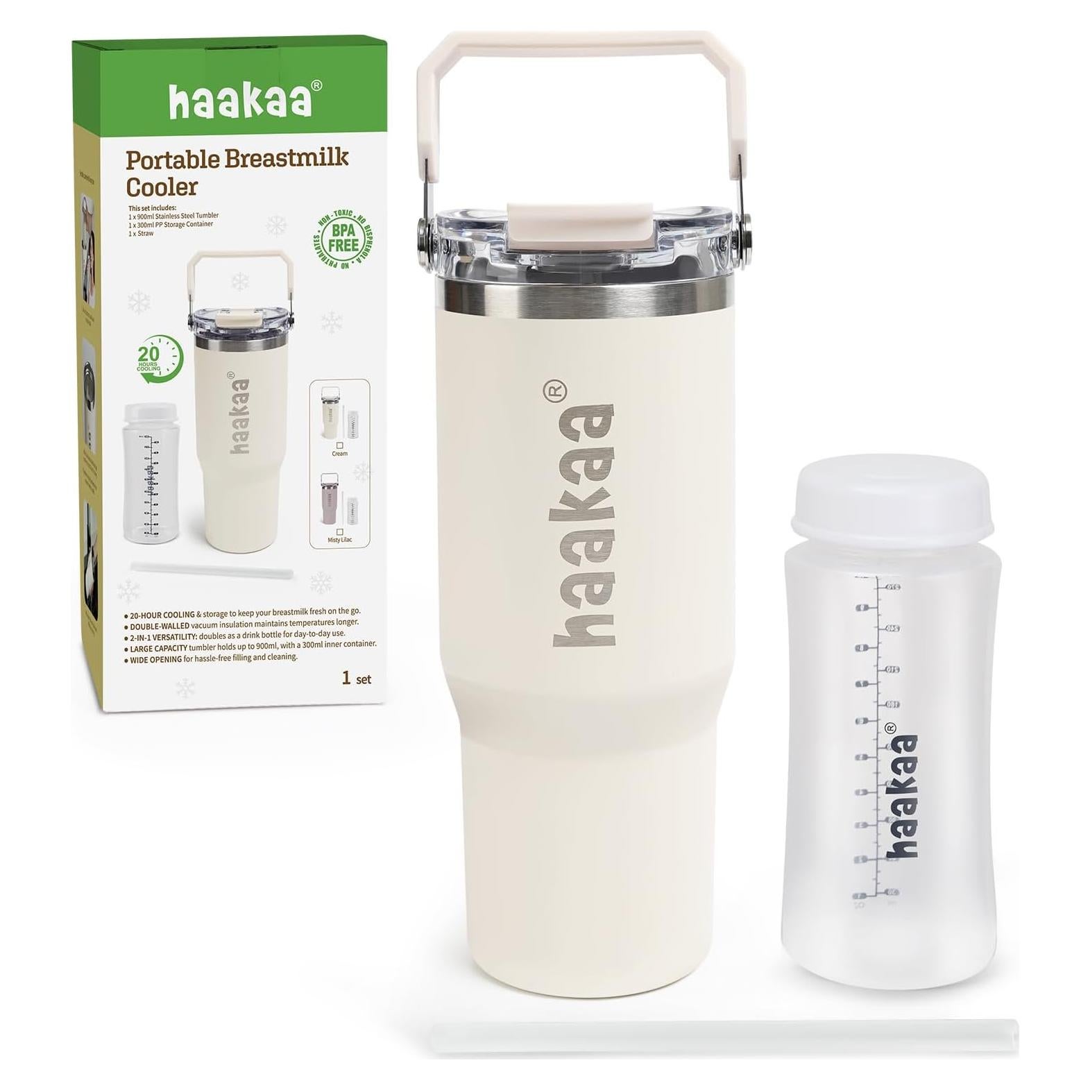 Enfriador de Leche Materna Portátil Haakaa 900ml con Botella