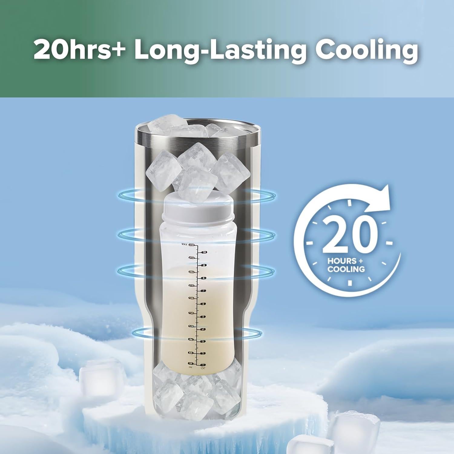 Enfriador de Leche Materna Portátil Haakaa 900ml con Botella