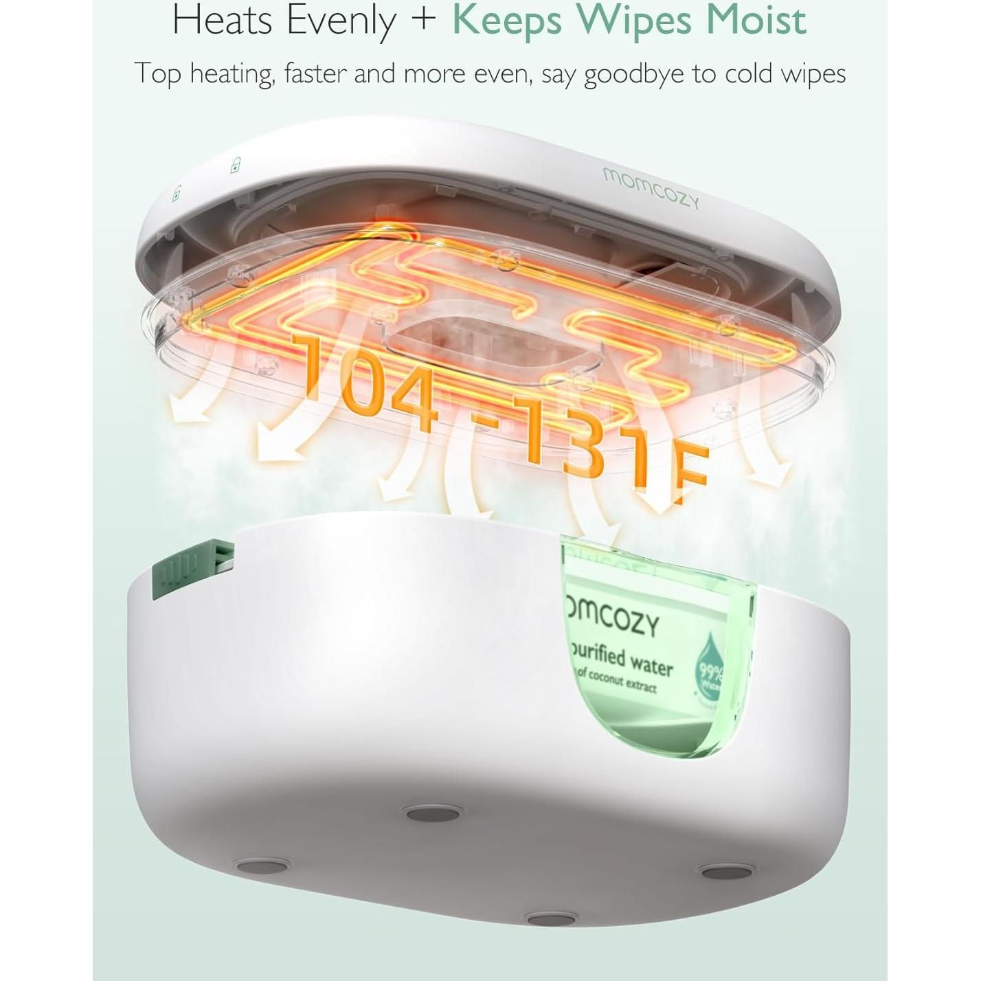 Calentador de Toallitas y Botellas Momcozy - Rápido y Eficiente