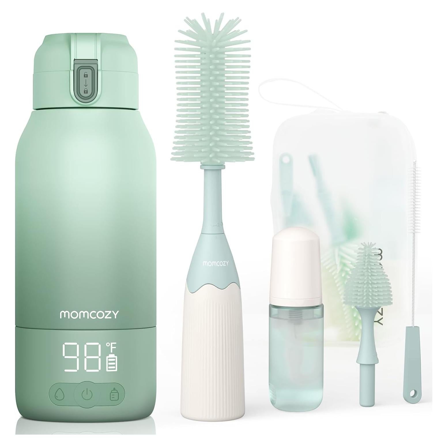 Calentador de Leche Portátil Momcozy 500ml + Cepillo de Limpieza