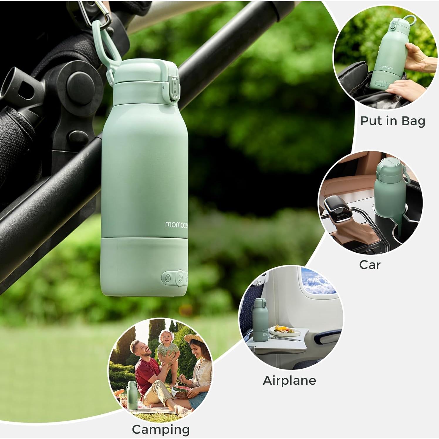 Calentador de Leche Portátil Momcozy 500ml + Cepillo de Limpieza