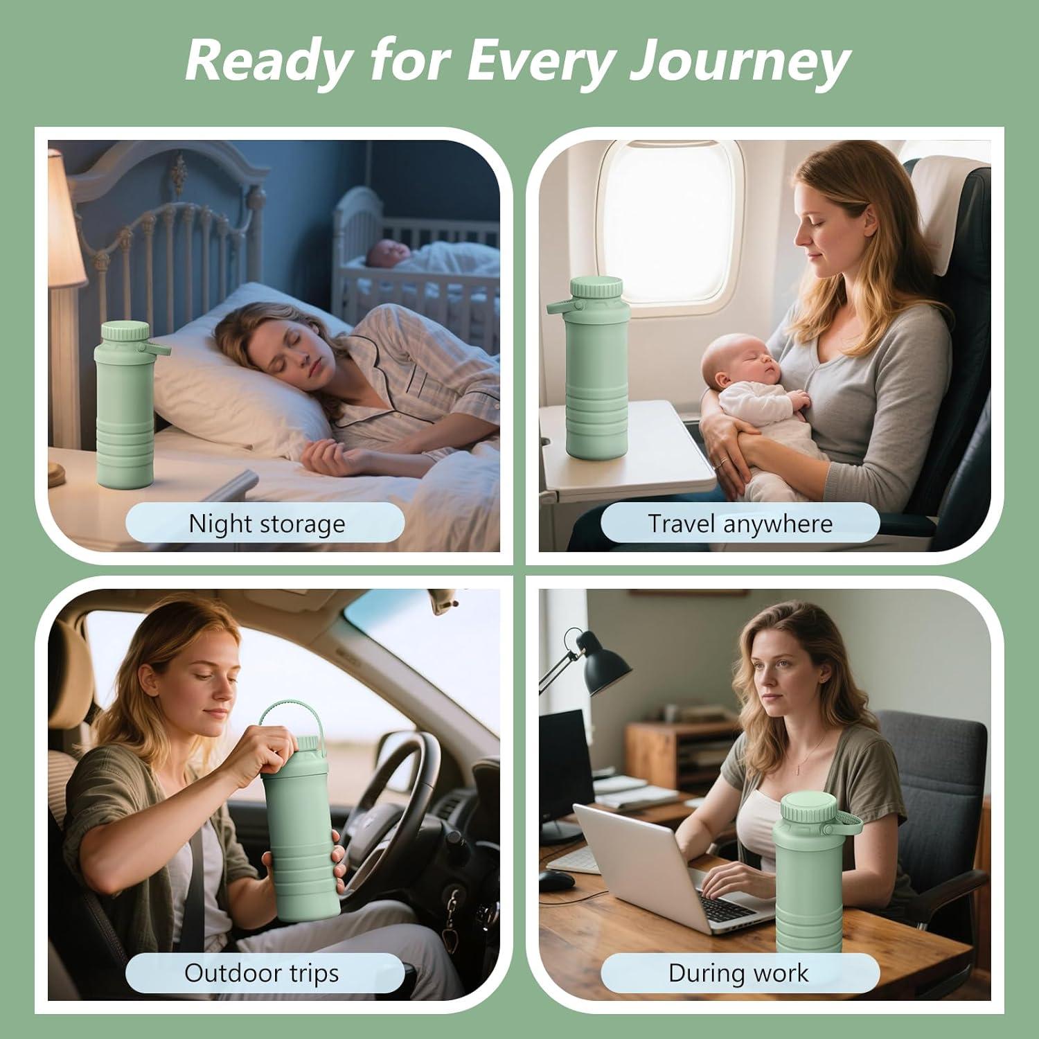 Botella Enfriadora de Leche Materna Sologromono 22oz Acero Inoxidable