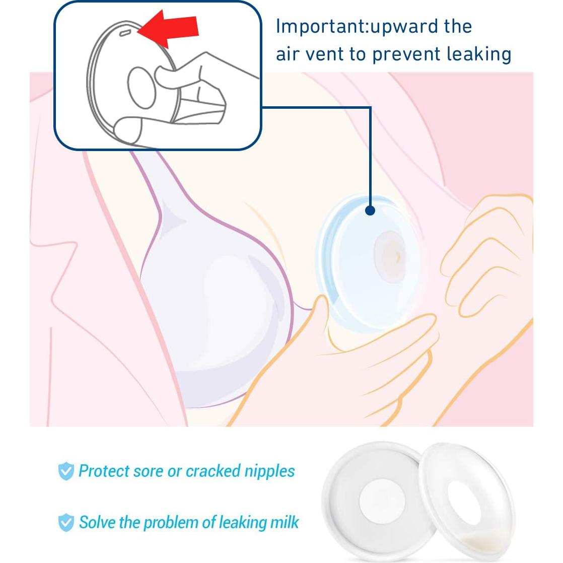 Colectores de Leche Babebay 2 PCS Silicona Suave 30ml