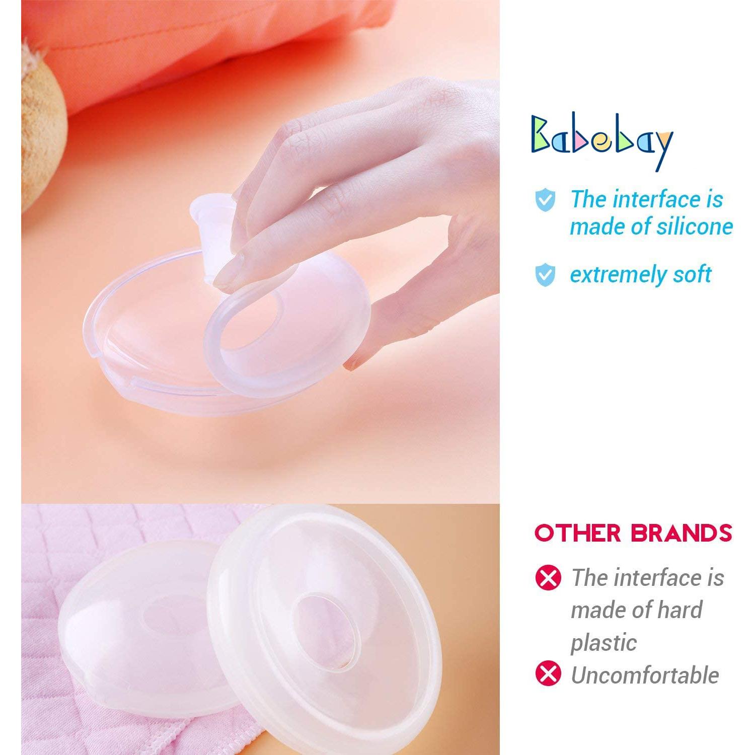 Colectores de Leche Babebay 2 PCS Silicona Suave 30ml