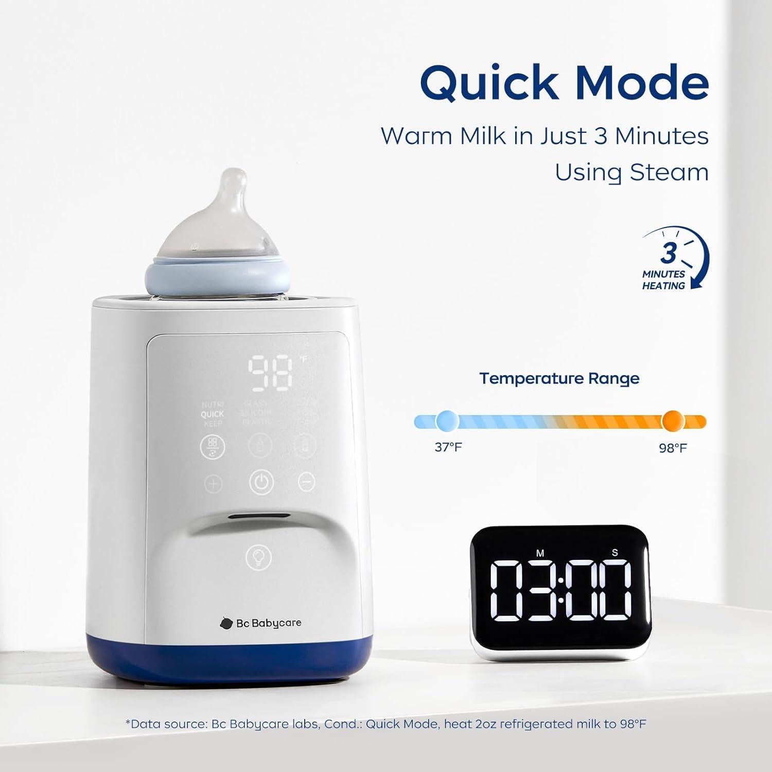 Calentador de Biberones Bc Babycare 10 en 1 Blanco Rápido