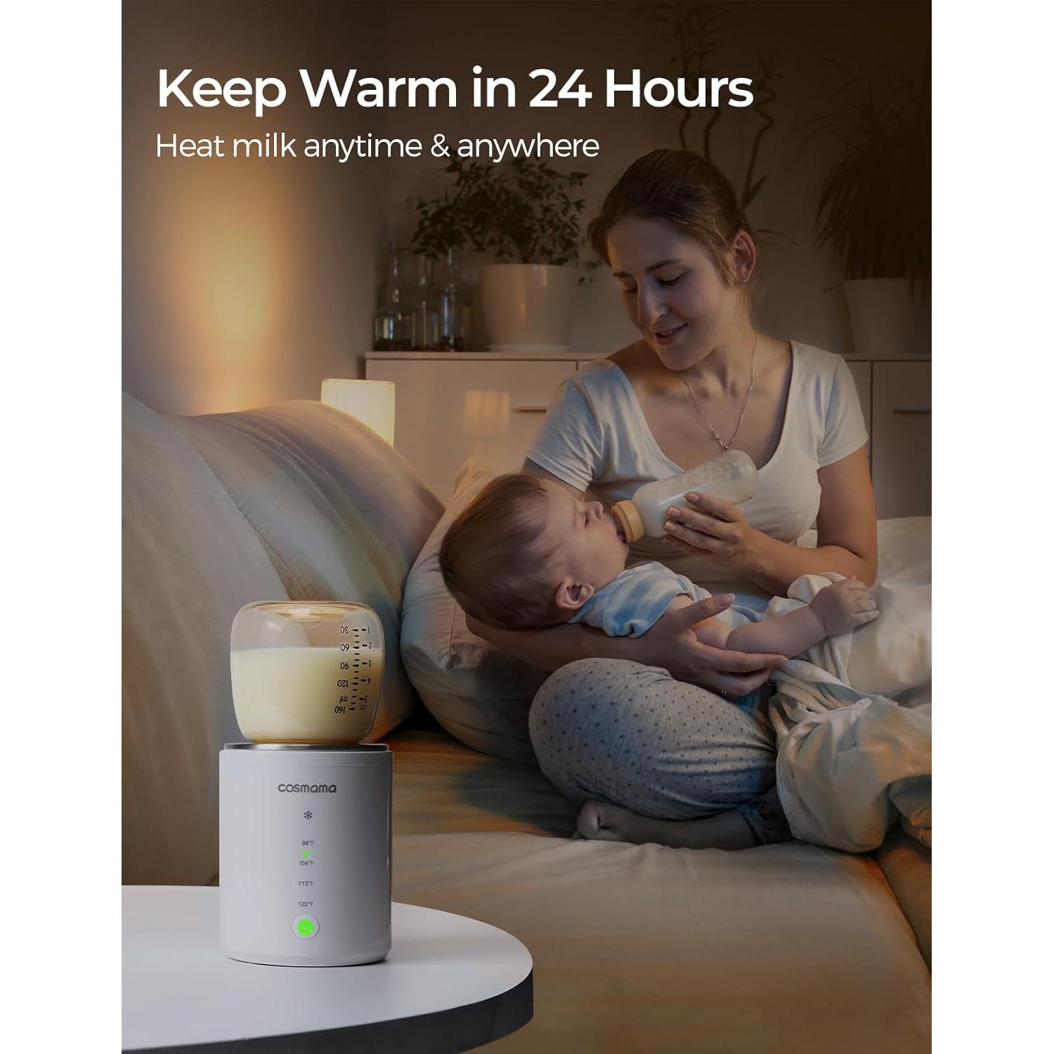 Calentador de Botellas Portátil Cosmama con Botella y Adaptadores