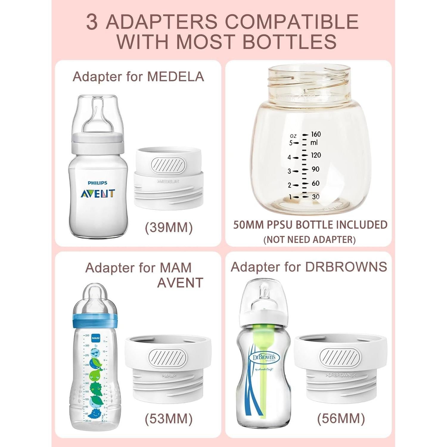 Calentador de Botellas Portátil Cosmama con Botella y Adaptadores