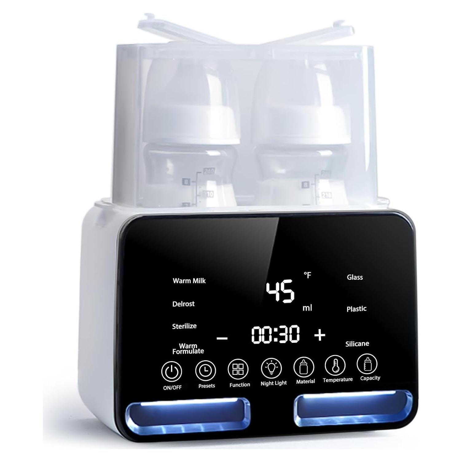 Calentador y Esterilizador de Botellas 8 en 1 Doble DQ-NNQ013-3