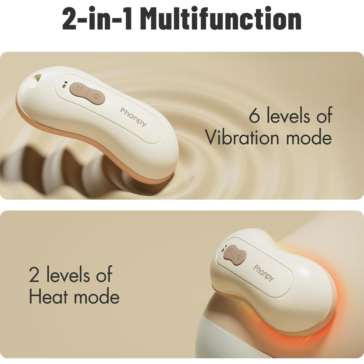 Masajeador de Lactancia Phanpy 2-en-1 Calor y Vibración