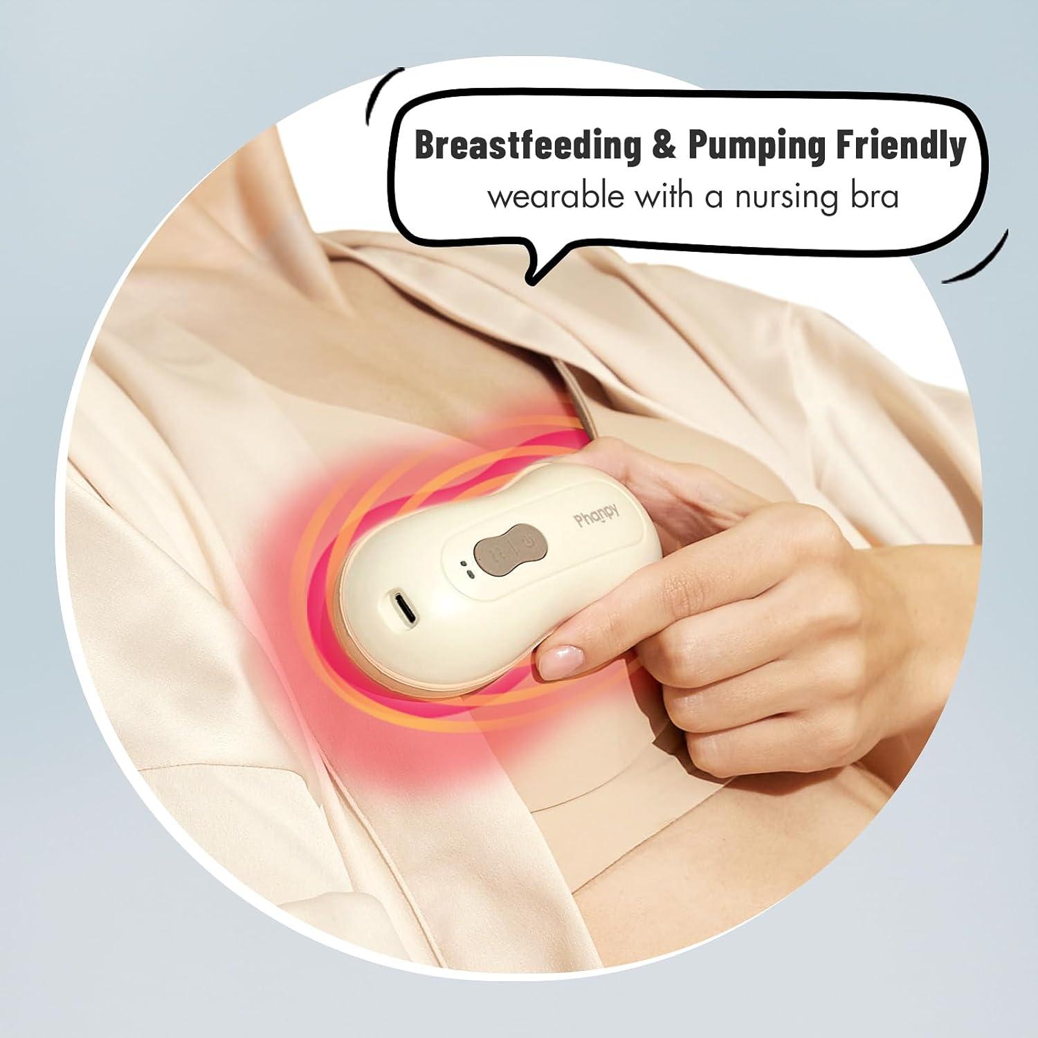 Masajeador de Lactancia Phanpy 2-en-1 Calor y Vibración