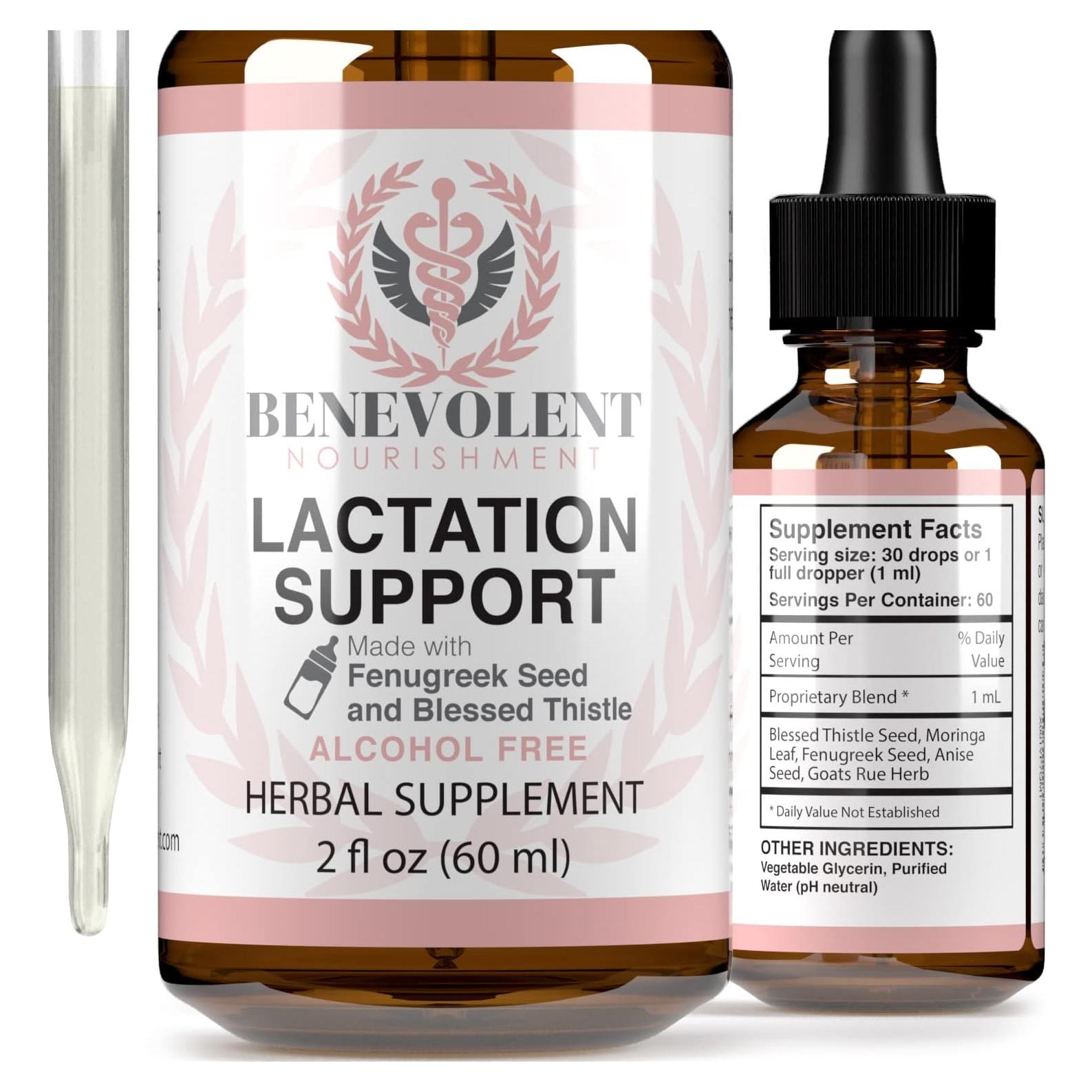 Suplemento de Lactancia Líquido Benevolente 100% Orgánico - Aumento de Leche Materna