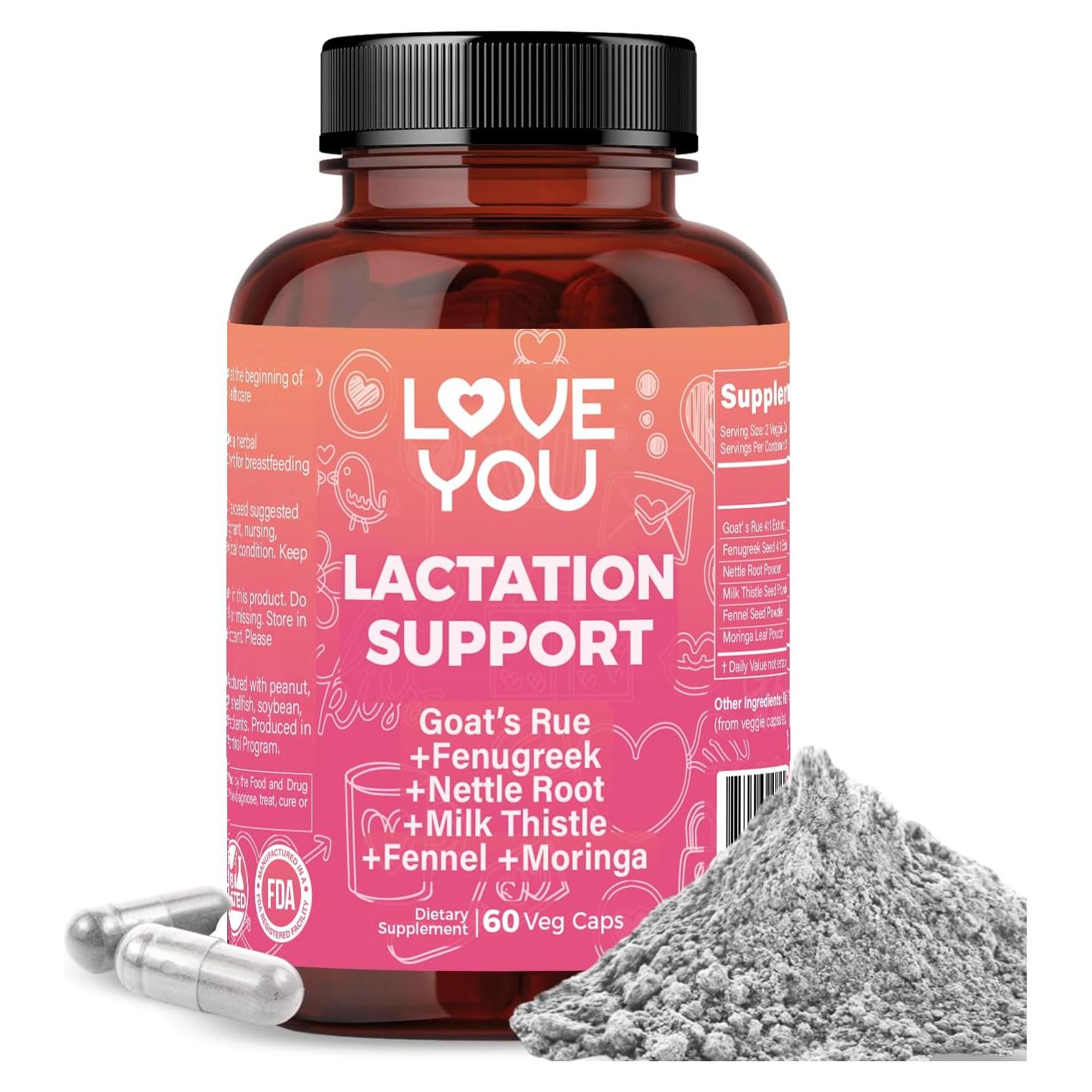 Suplemento Lactancia Love You - 2000 mg - 60 Cápsulas Veganas