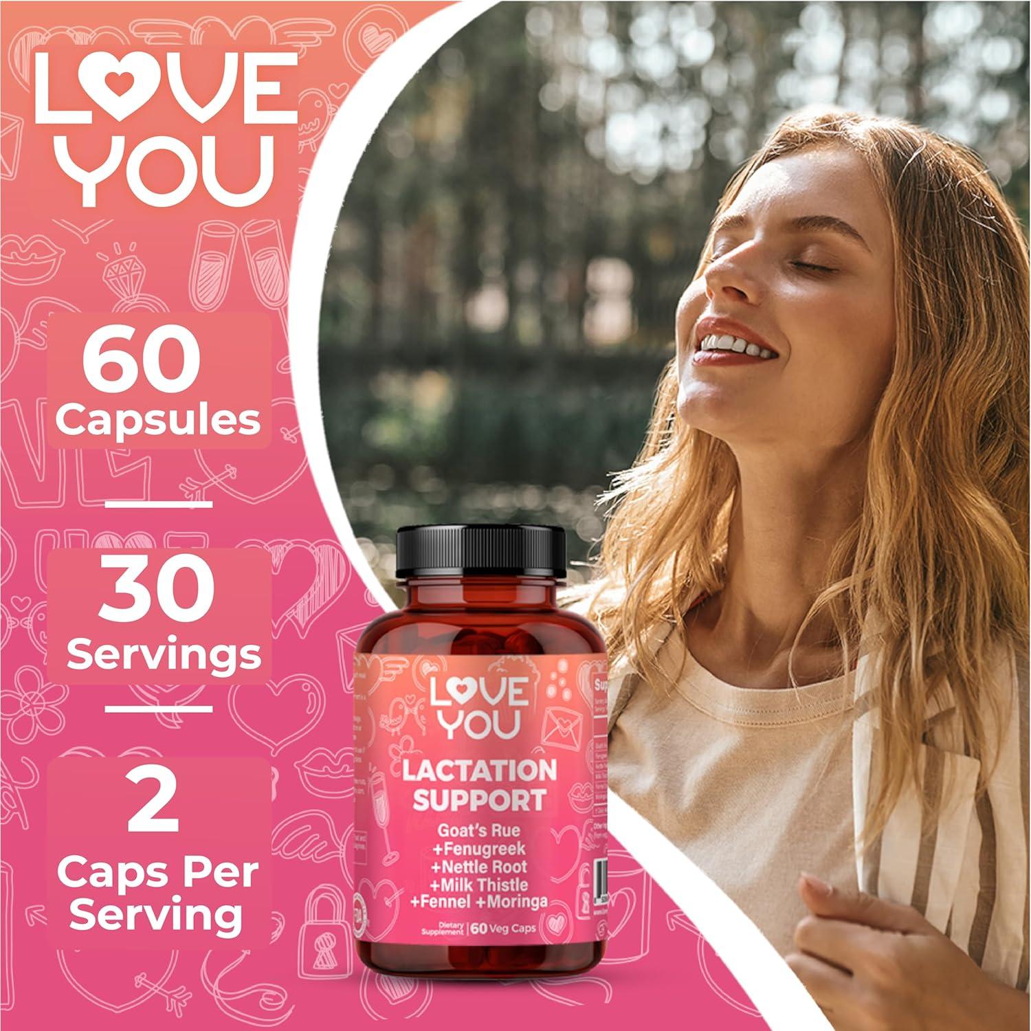 Suplemento Lactancia Love You - 2000 mg - 60 Cápsulas Veganas