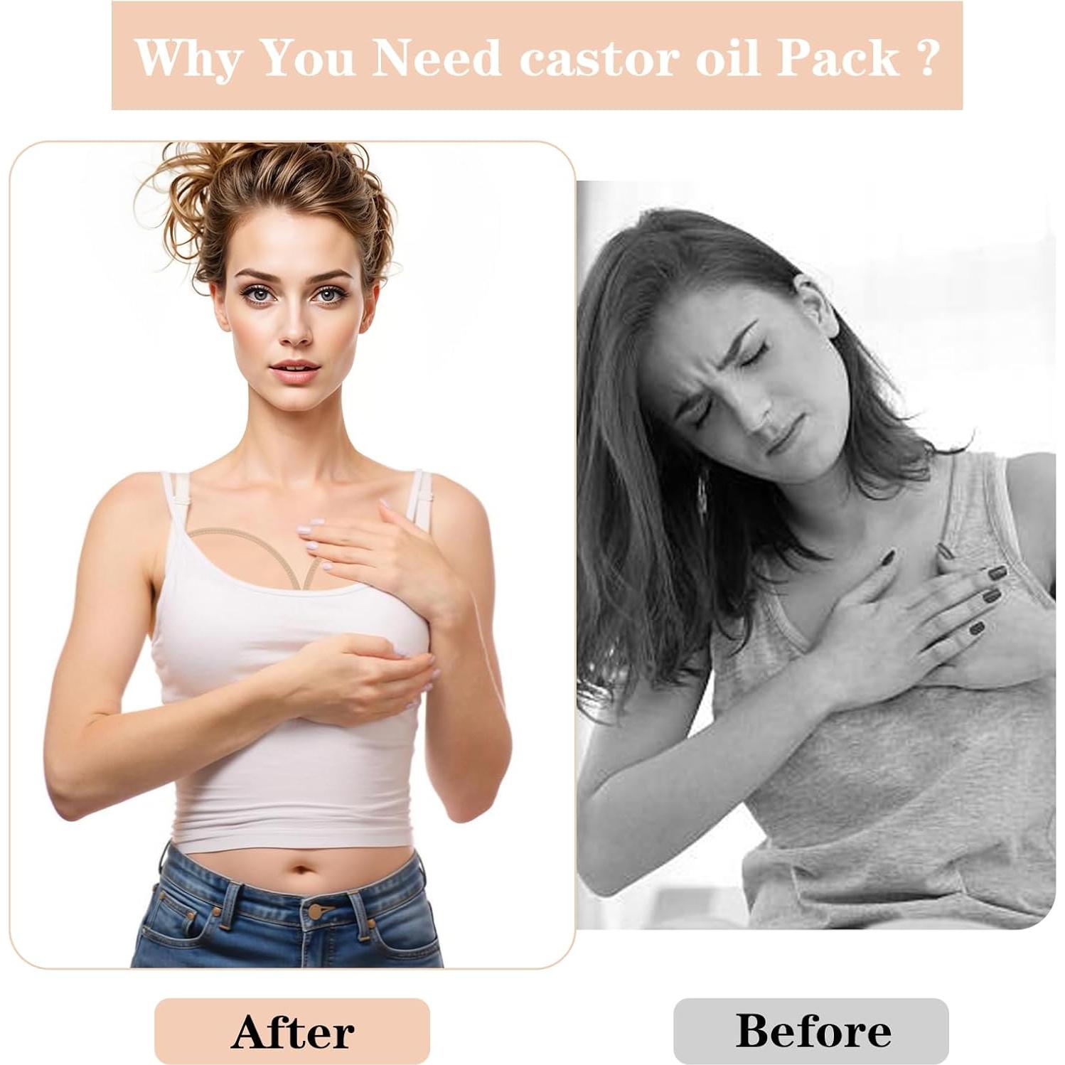 Paquete de 2 Almohadillas de Aceite de Ricino HJZHII 23.5cm