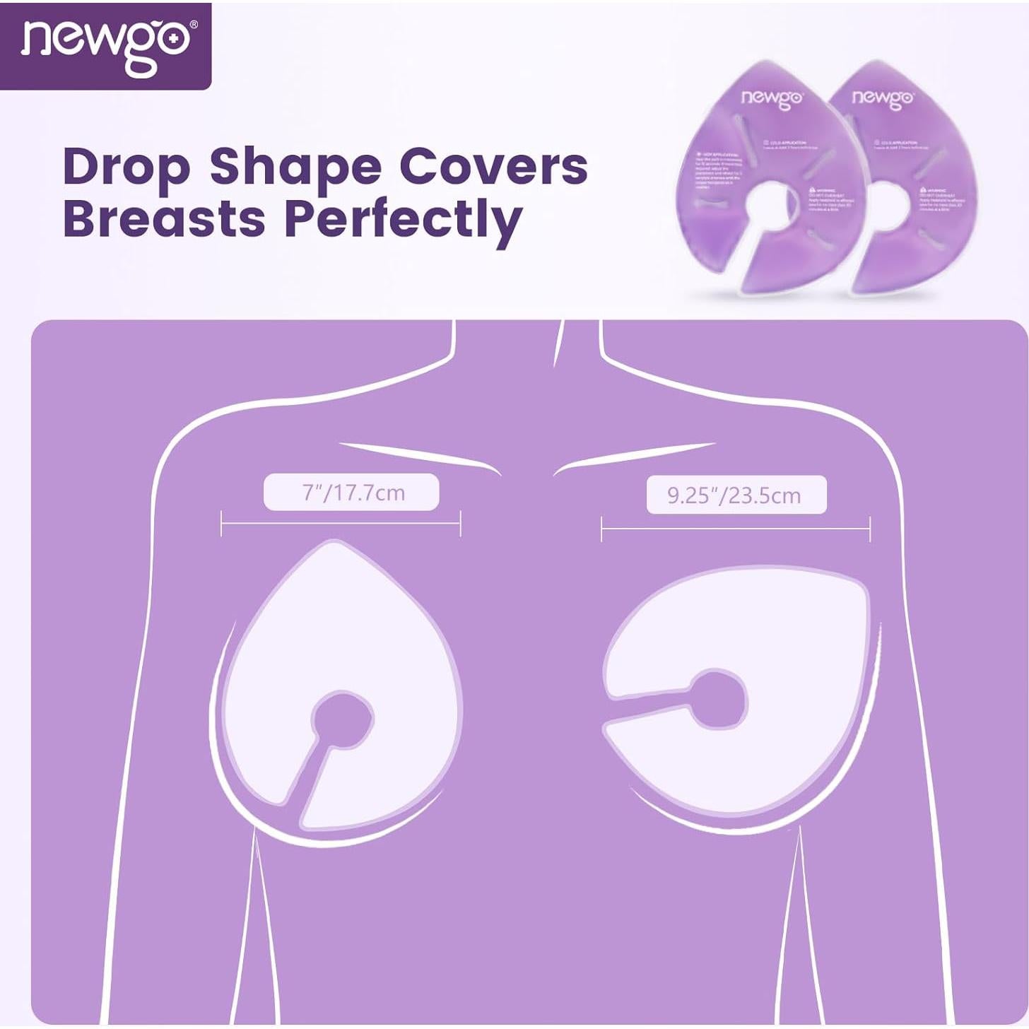 Paquetes de Gel Frío y Caliente NEWGO para Lactancia - 2 Unidades