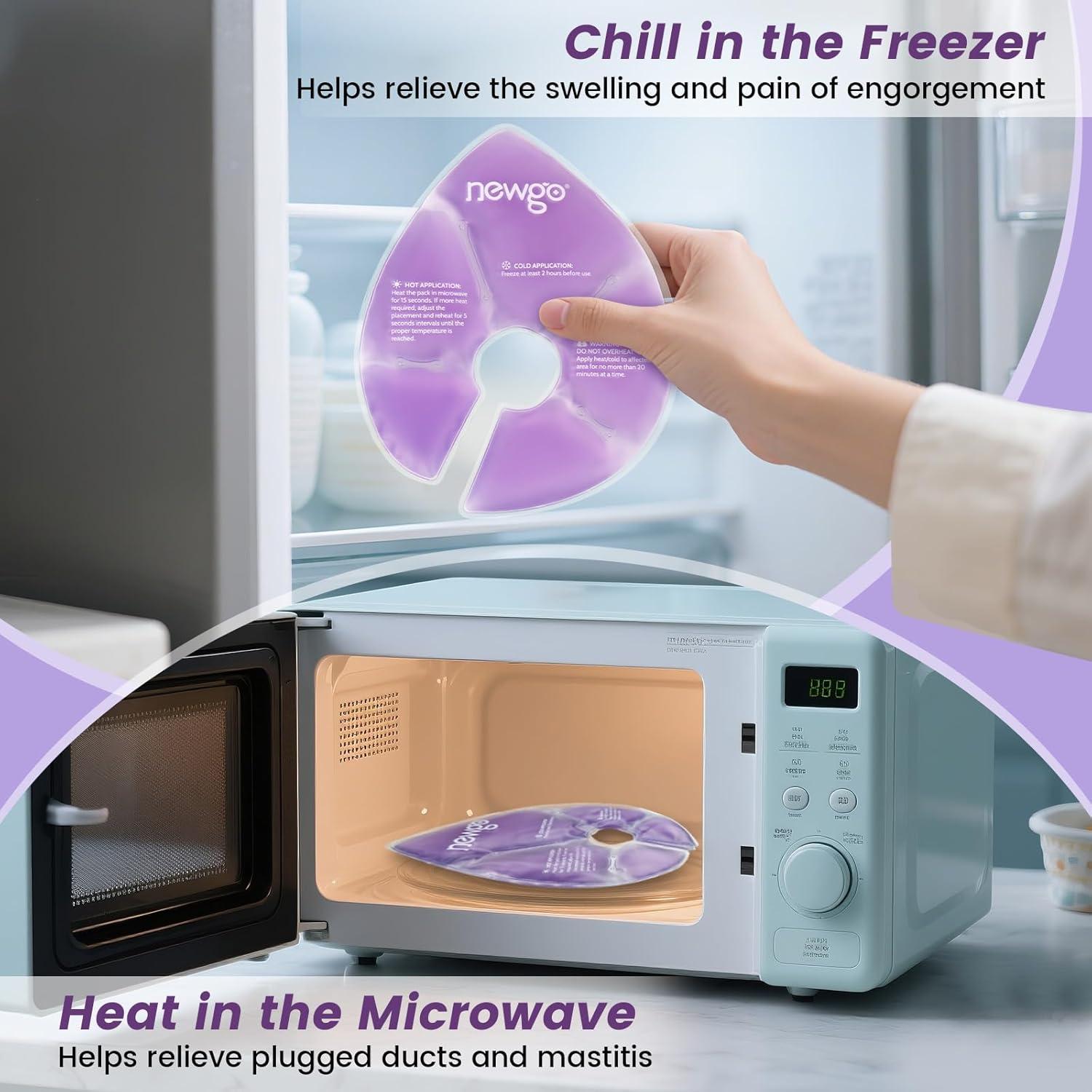 Paquetes de Gel Frío y Caliente NEWGO para Lactancia - 2 Unidades