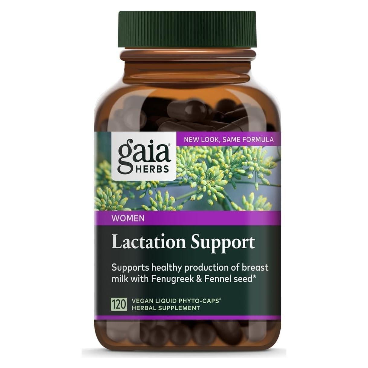 Gaia Herbs Apoyo a la Lactancia 120 Cápsulas Veganas - Fenogreco, Hinojo