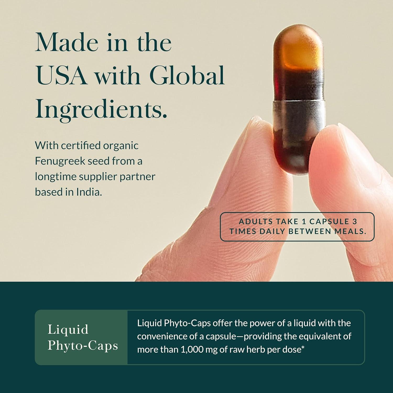 Gaia Herbs Apoyo a la Lactancia 120 Cápsulas Veganas - Fenogreco, Hinojo