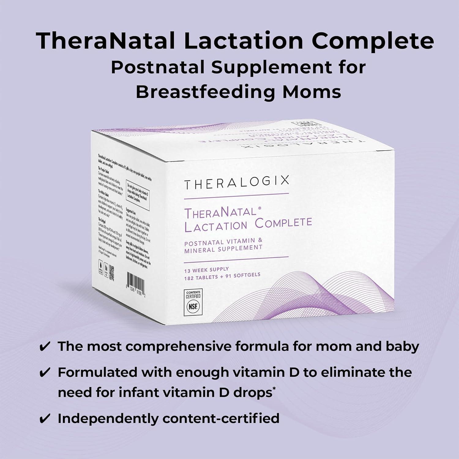 Suplemento Postnatal Theralogix TheraNatal Lactation 182 Tabletas