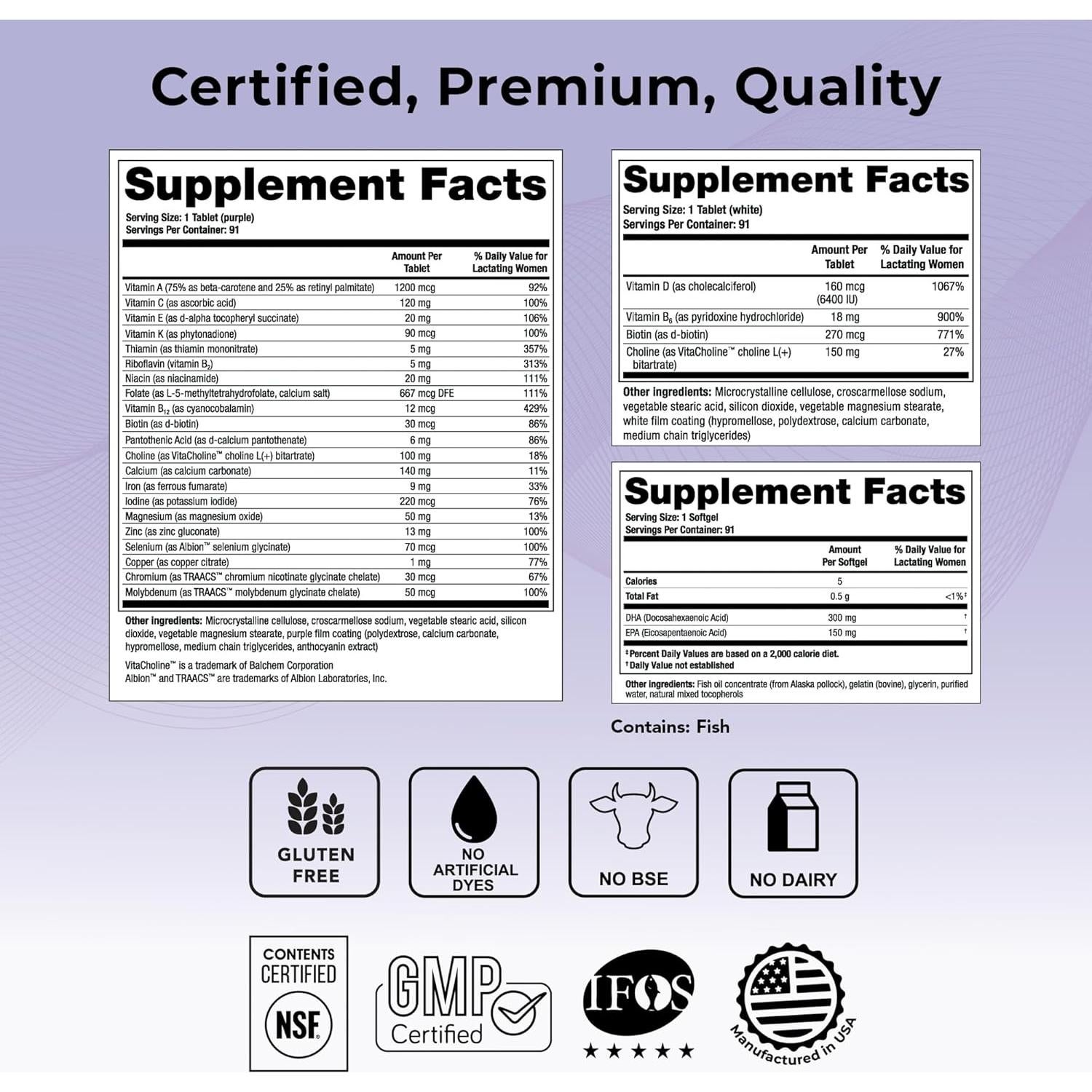 Suplemento Postnatal Theralogix TheraNatal Lactation 182 Tabletas