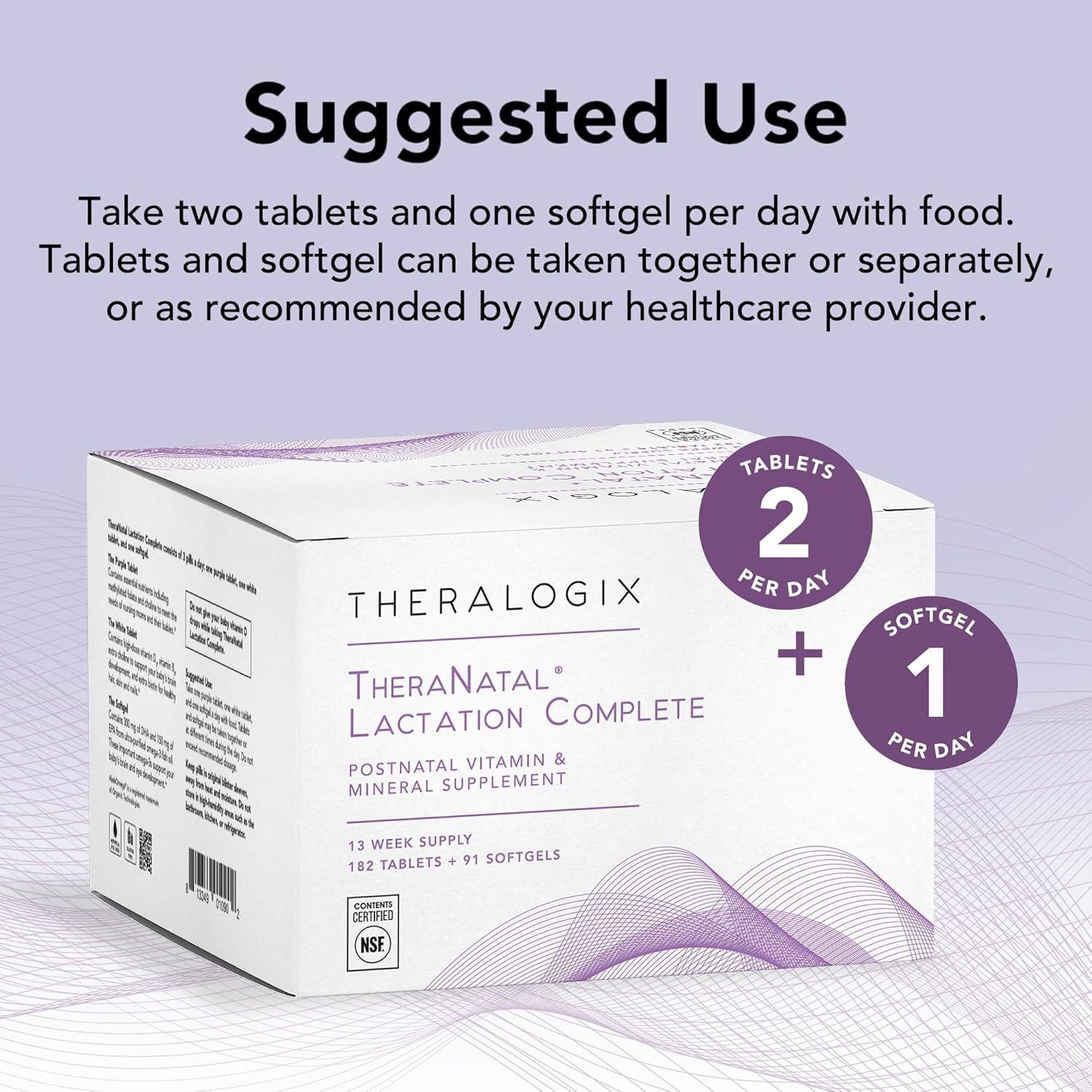 Suplemento Postnatal Theralogix TheraNatal Lactation 182 Tabletas