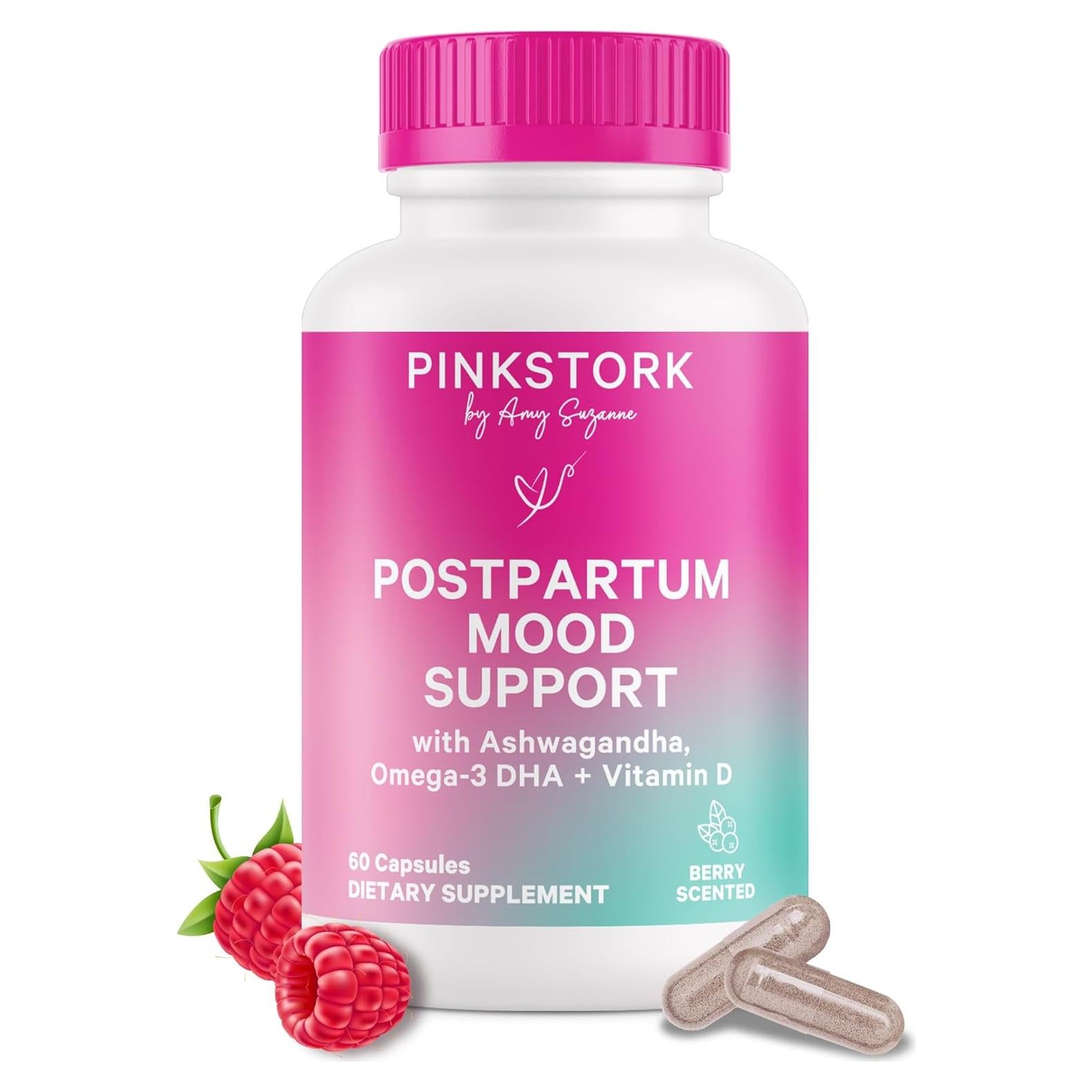 Suplemento Postparto Pink Stork 60 Cápsulas - Apoyo Emocional y Hormonal