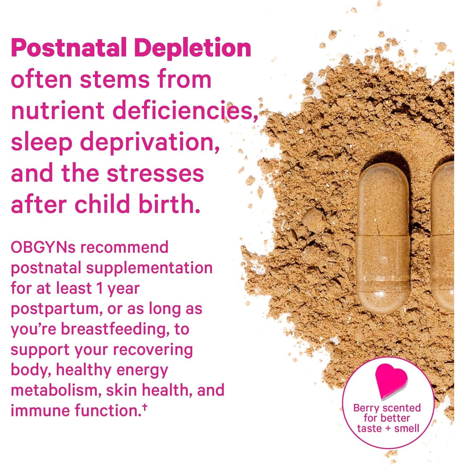 Suplemento Postparto Pink Stork 60 Cápsulas - Apoyo Emocional y Hormonal