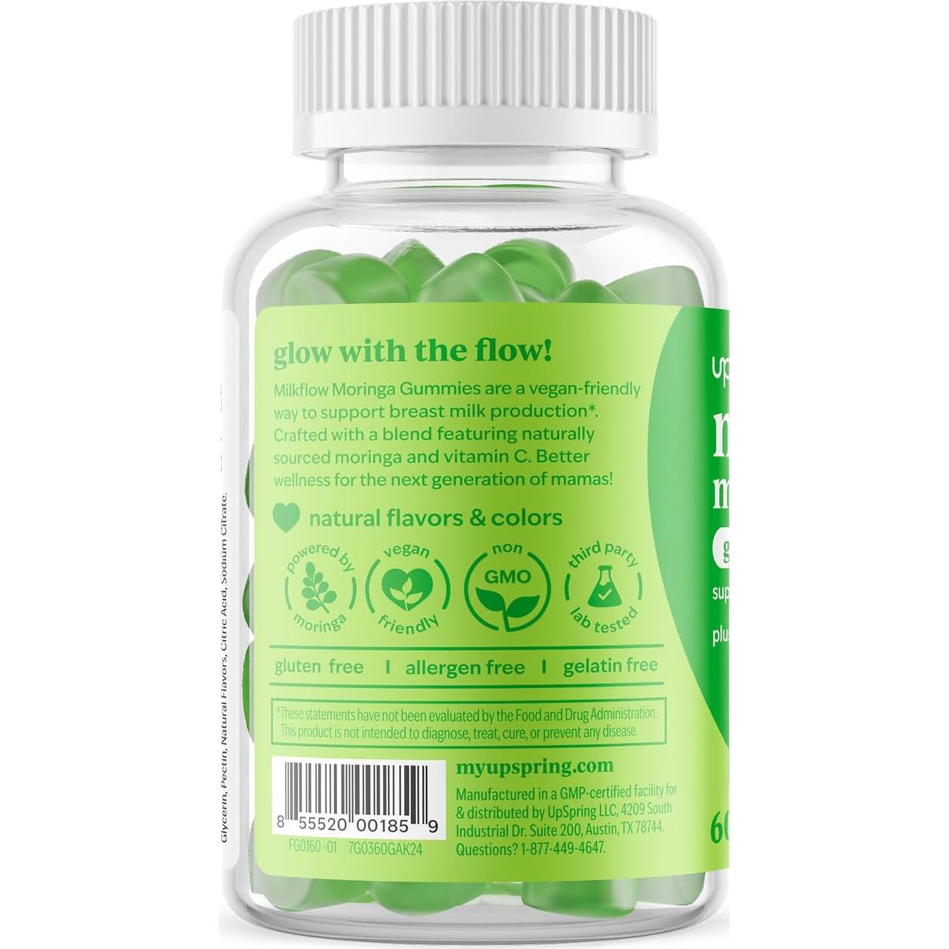 Gomas Moringa UpSpring Milkflow 60 unidades - Apoyo Lactancia