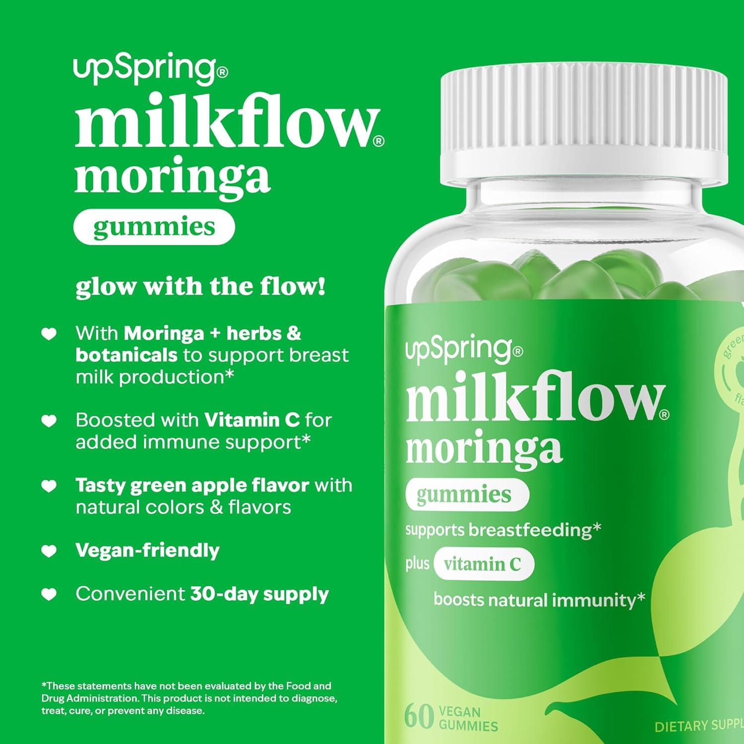 Gomas Moringa UpSpring Milkflow 60 unidades - Apoyo Lactancia