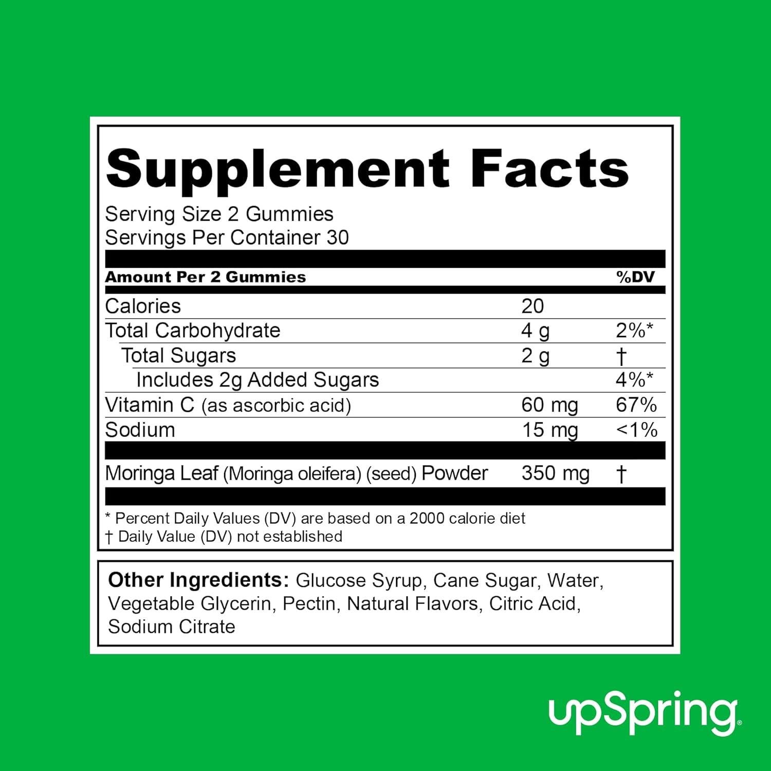 Gomas Moringa UpSpring Milkflow 60 unidades - Apoyo Lactancia