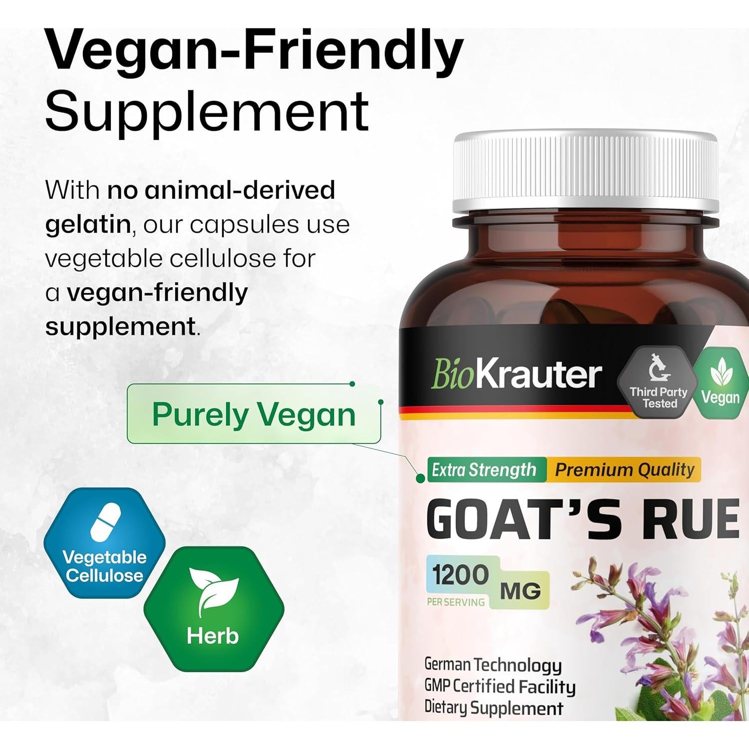 Cápsulas de Rue de Cabra BIO KRAUTER 1200 mg - 100 Unidades