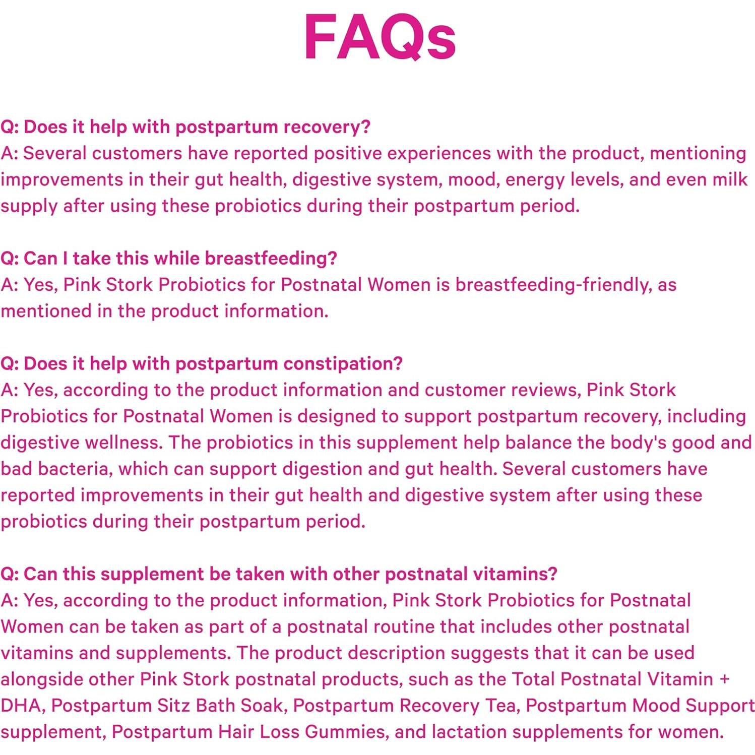 Probioticos Postnatales Pink Stork - 30 Cápsulas con Ashwagandha