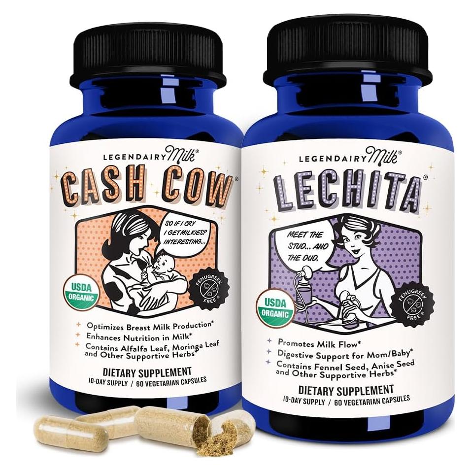 Suplemento de Lactancia Legendairy Milk Cash Cow y Lechita - 100% Natural