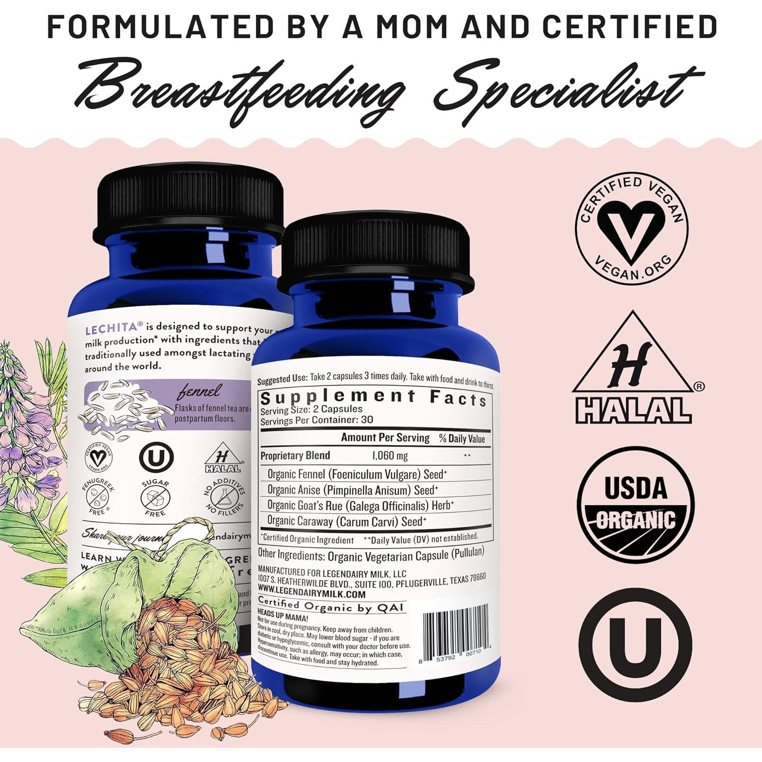 Suplemento de Lactancia Legendairy Milk Cash Cow y Lechita - 100% Natural