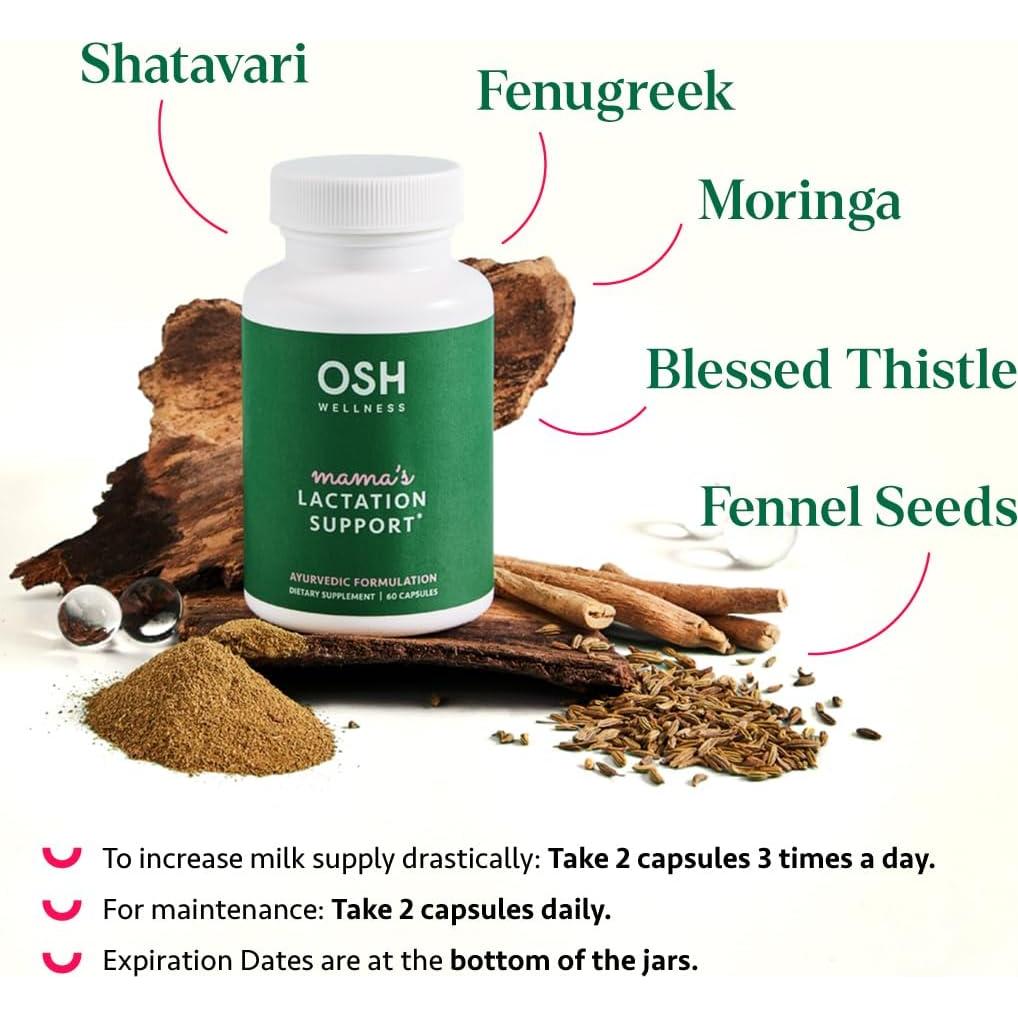 Suplemento Ayurvédico para Lactancia 100% Orgánico 60 Cápsulas