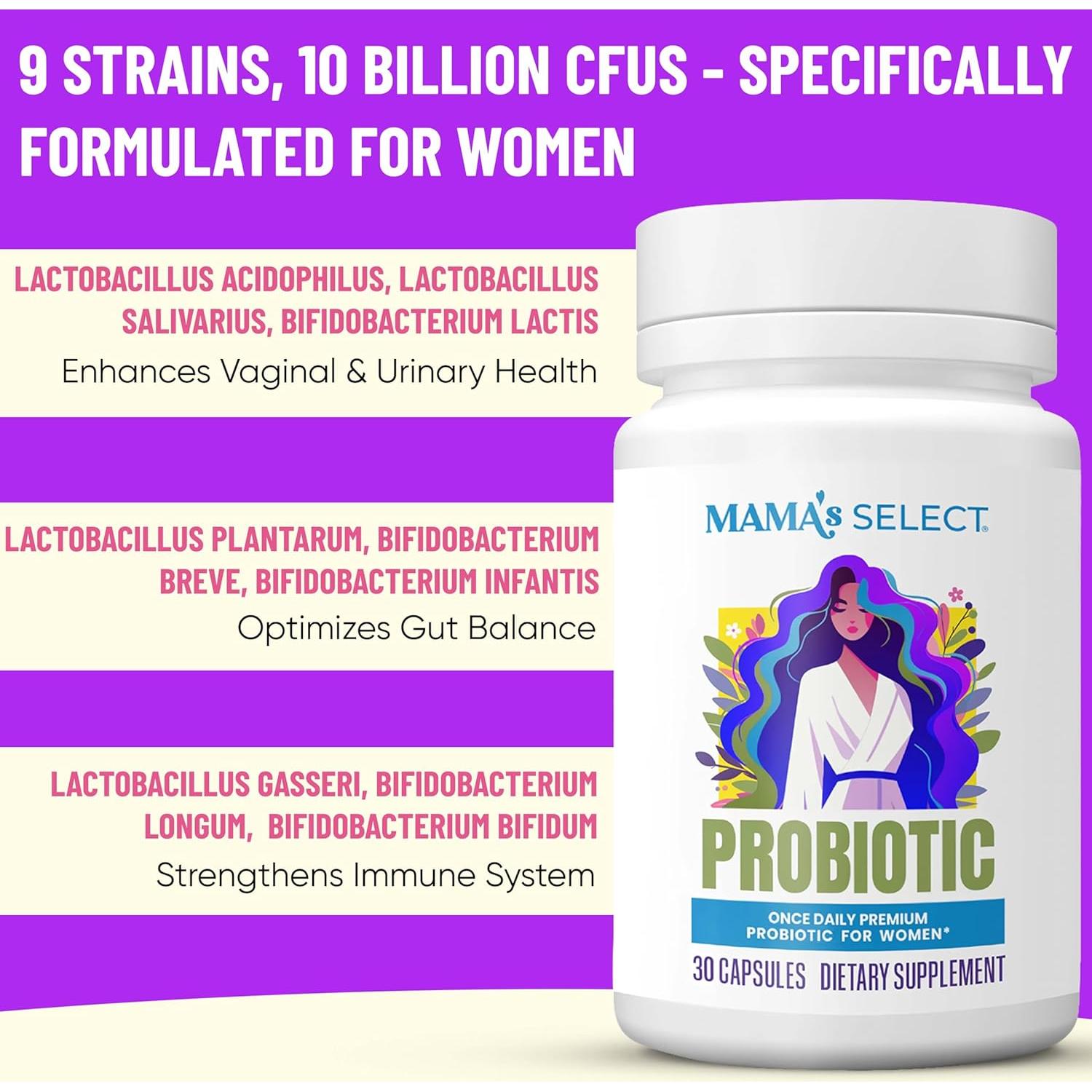 Probioticos Prenatales Mama's Select 30 Cápsulas - Apoyo Embarazo y Lactancia