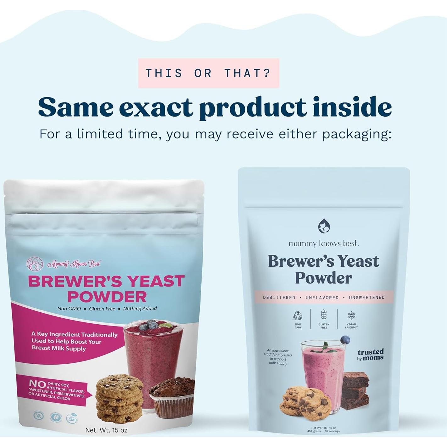 Dúo de Apoyo a la Lactancia Mommy Knows Best - Bebida Electrolítica y Levadura