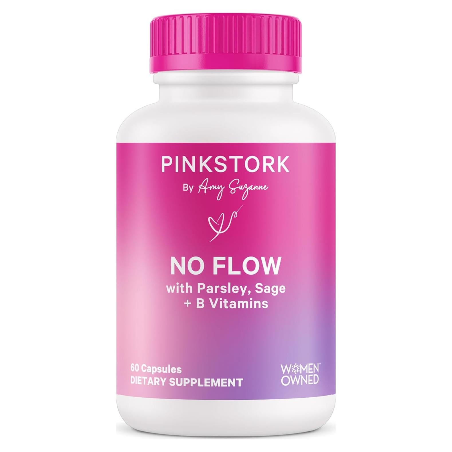 Pink Stork No Flow - Suplemento para Secar Leche Materna 60 Cápsulas