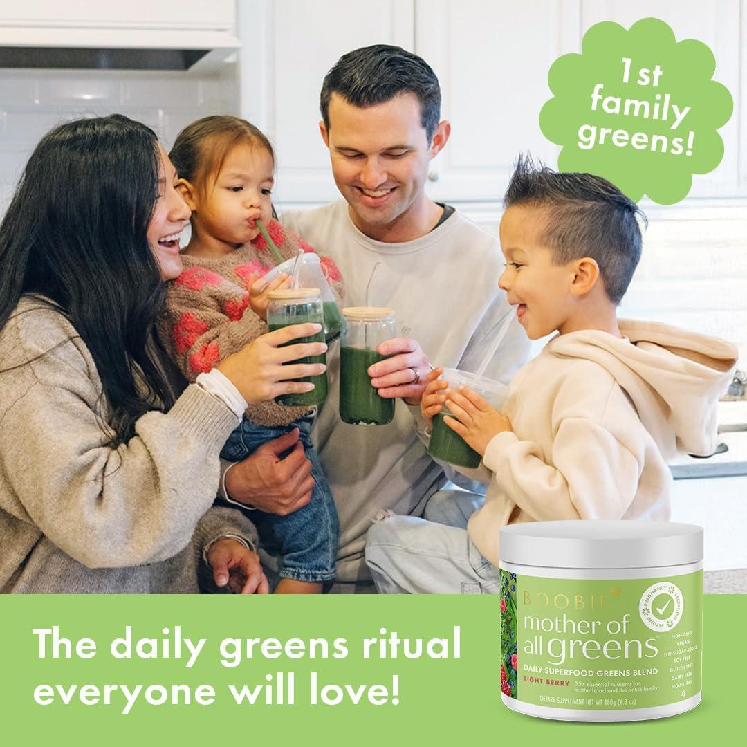 Boobie Polvo de Super Verdes Diario 30 Porciones Sabor Baya