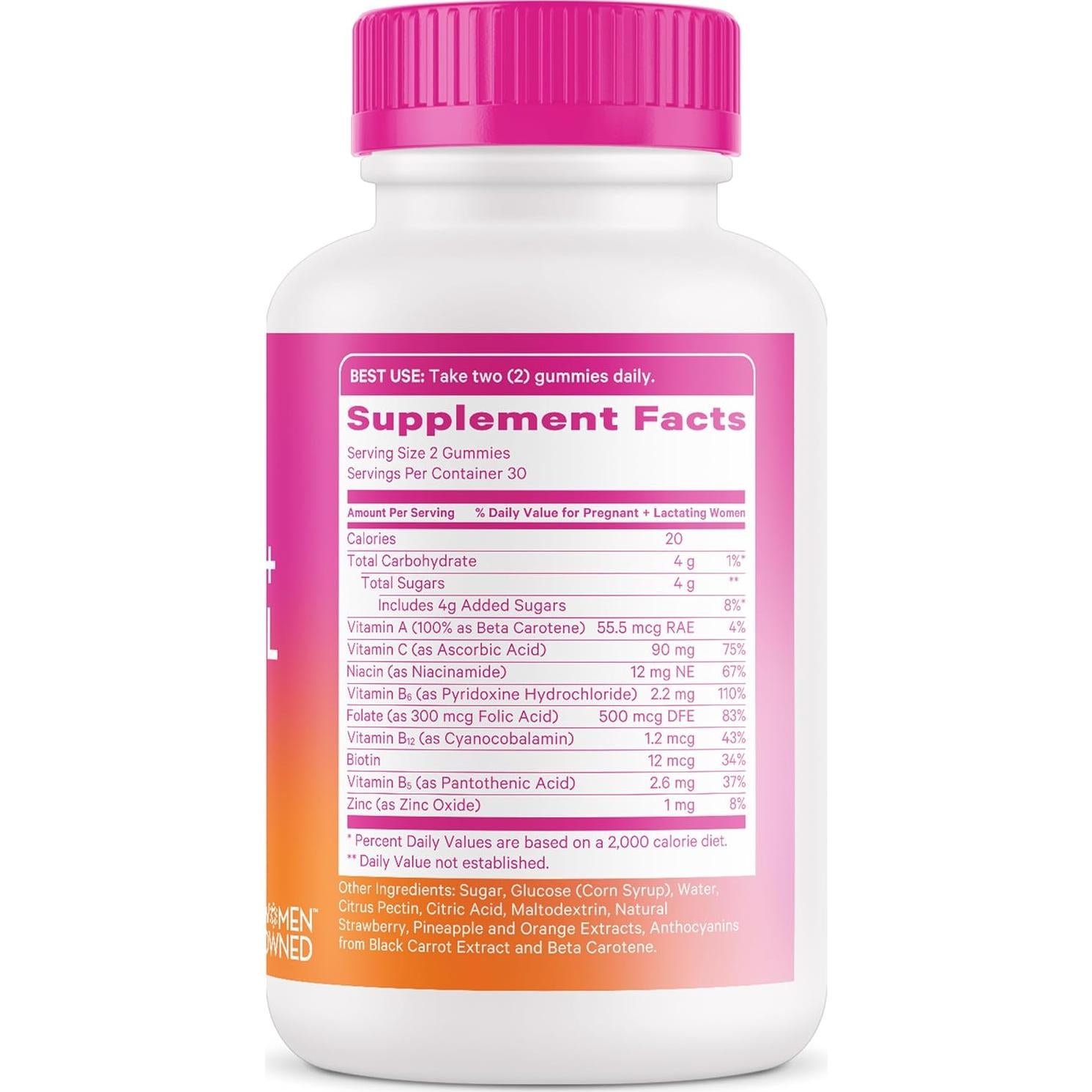 Gummy Vitaminas Prenatales y Postnatales Pink Stork - 60 Unidades