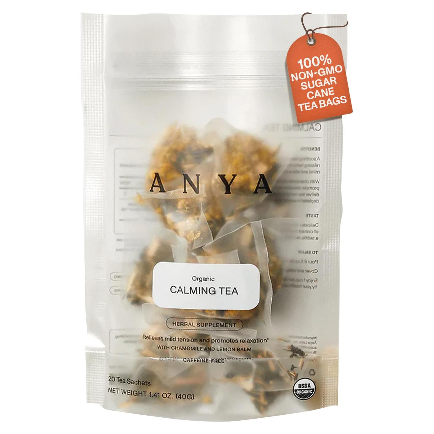 Té Calmante Anya 20 Bolsitas - Orgánico, Sin Gluten, Postparto