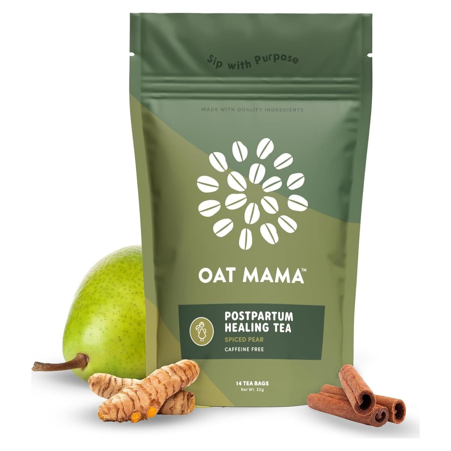 Té de Recuperación Postparto OAT MAMA - Pera Especiada 28 Saquitos