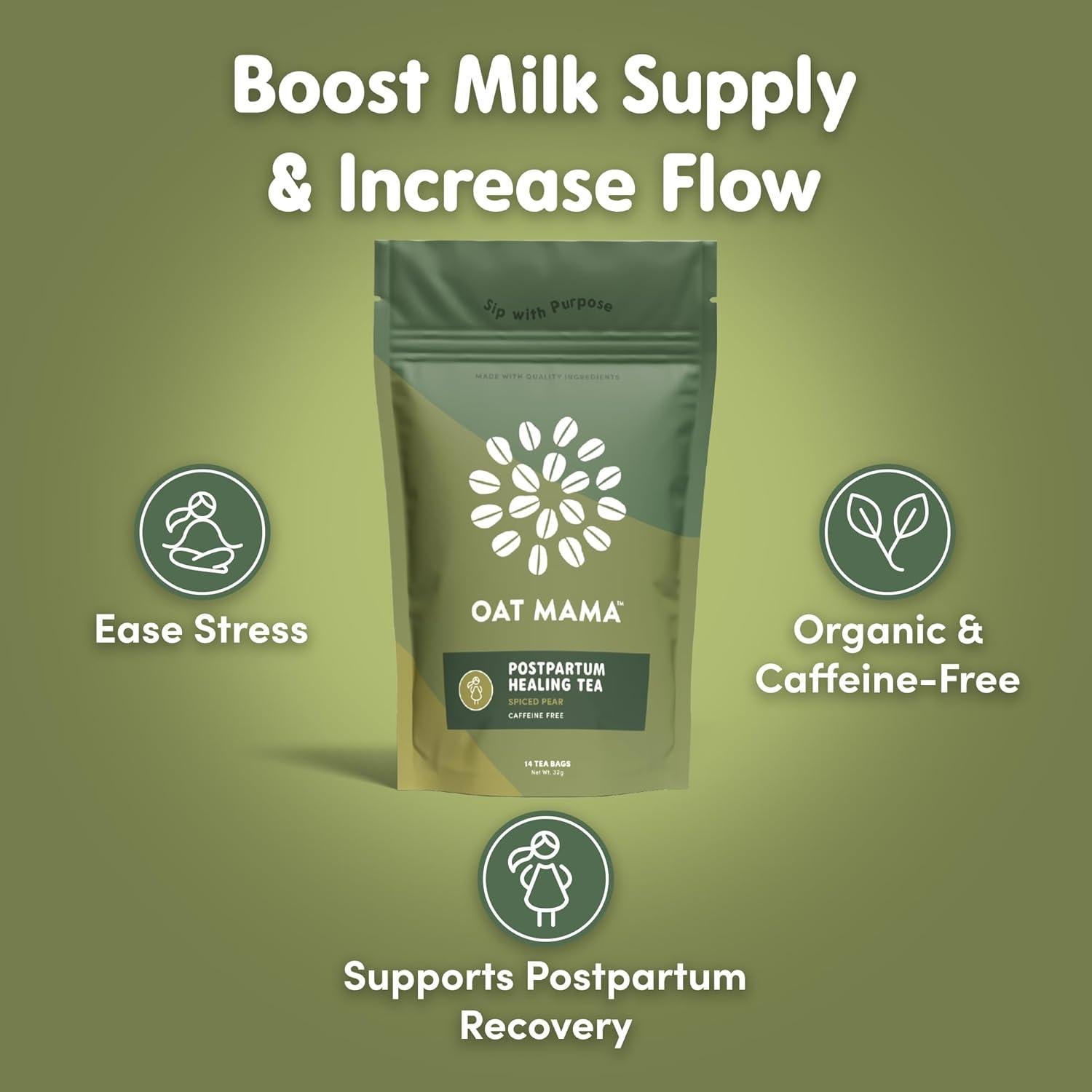 Té de Recuperación Postparto OAT MAMA - Pera Especiada 28 Saquitos