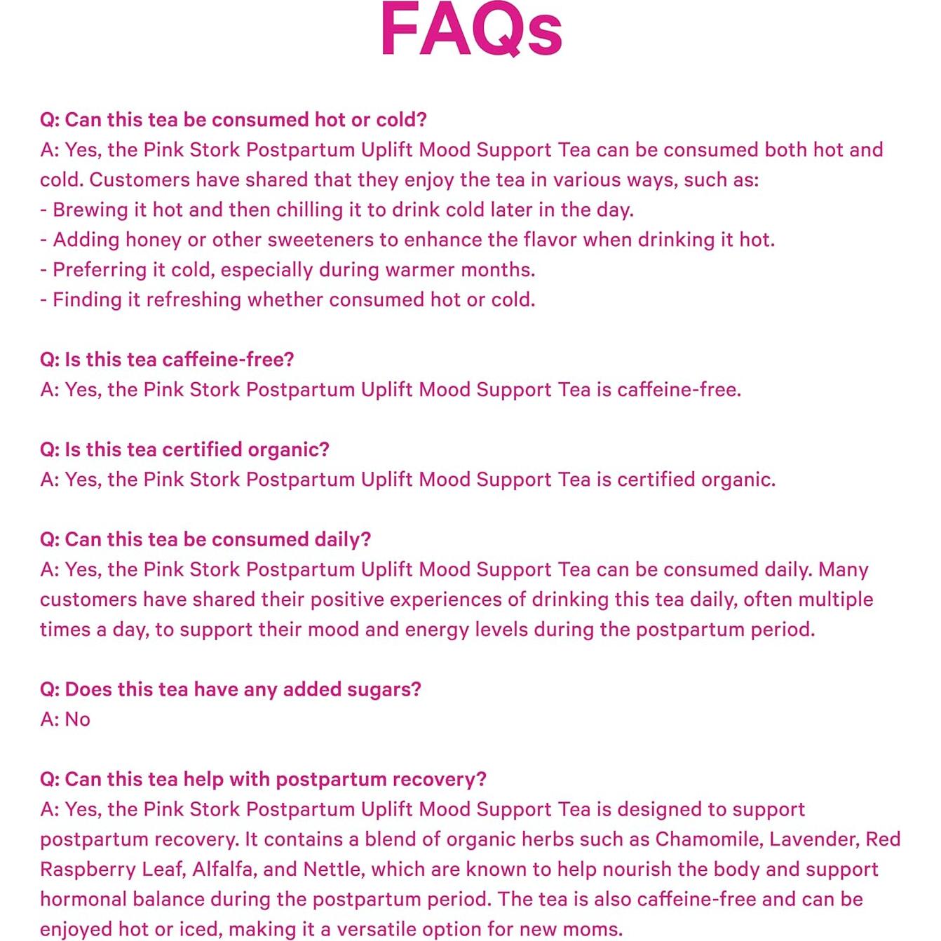 Té Postparto Pink Stork - Apoyo al Estado de Ánimo, 15 Bolsitas