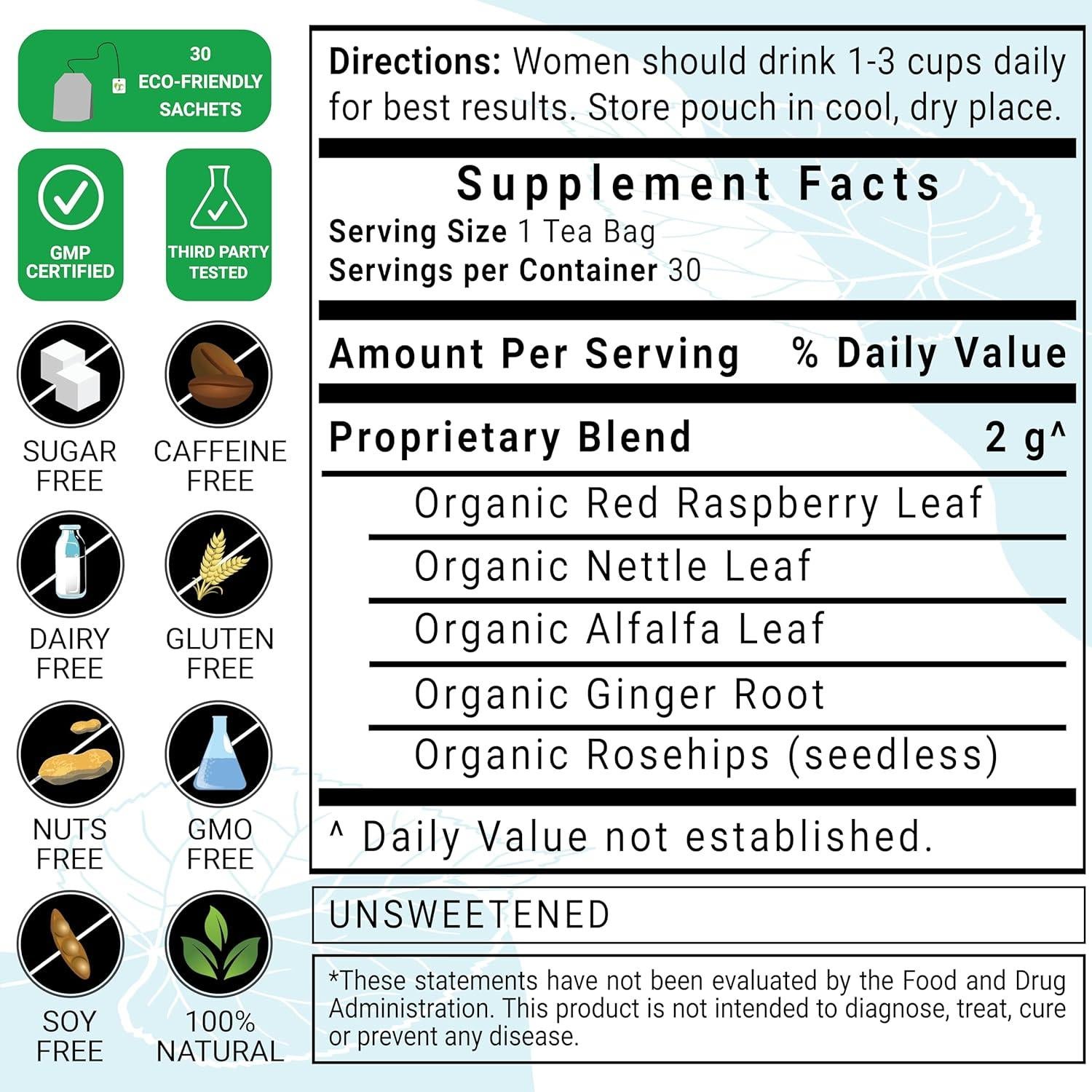 Té Orgánico Sips Calmantes para Preparación Laboral - 30 Bolsitas