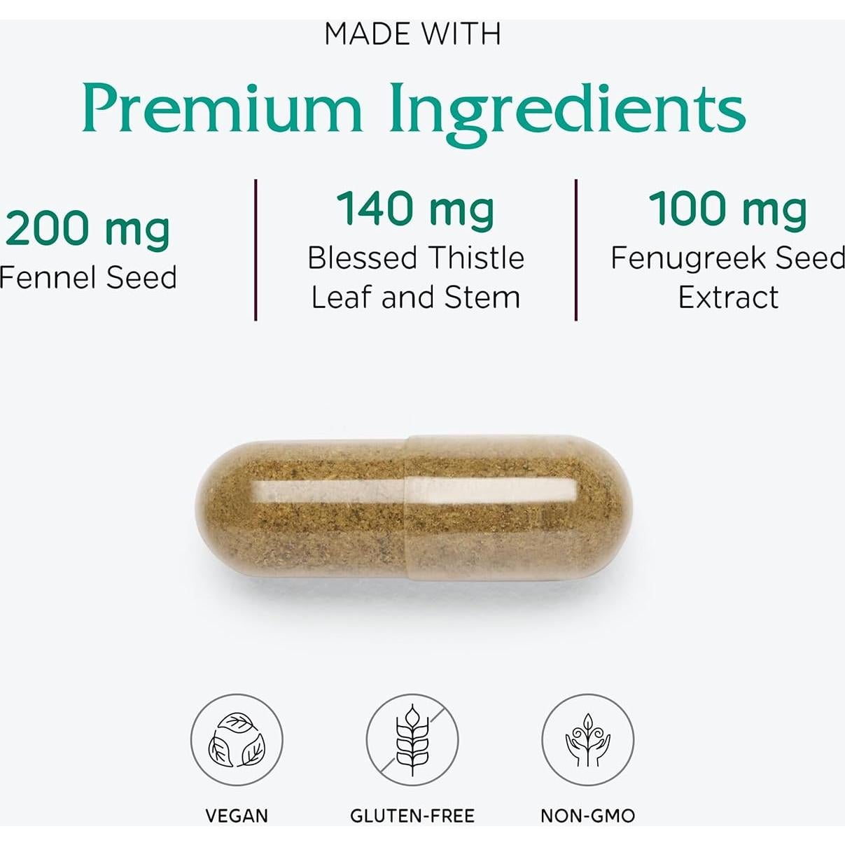 Suplemento de Lactancia Vitanica LactationBlend 60 Cápsulas