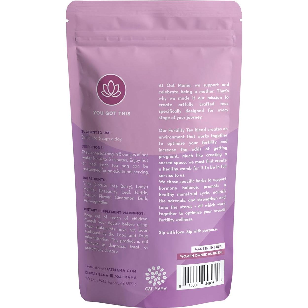 Té de Fertilidad Oat Mama 28 tazas - Apoyo Hormonal y Ciclo